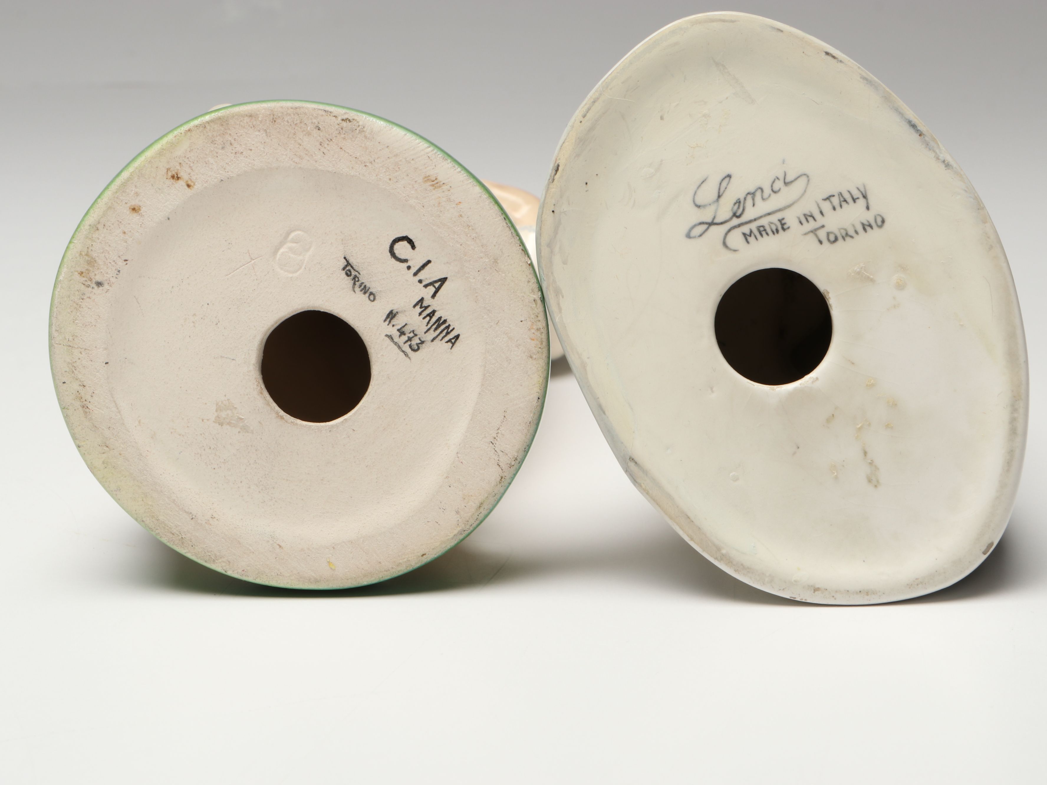 Lenci and C.I.A. Manna Italian Porcelain Figurines, Mid-20th Century