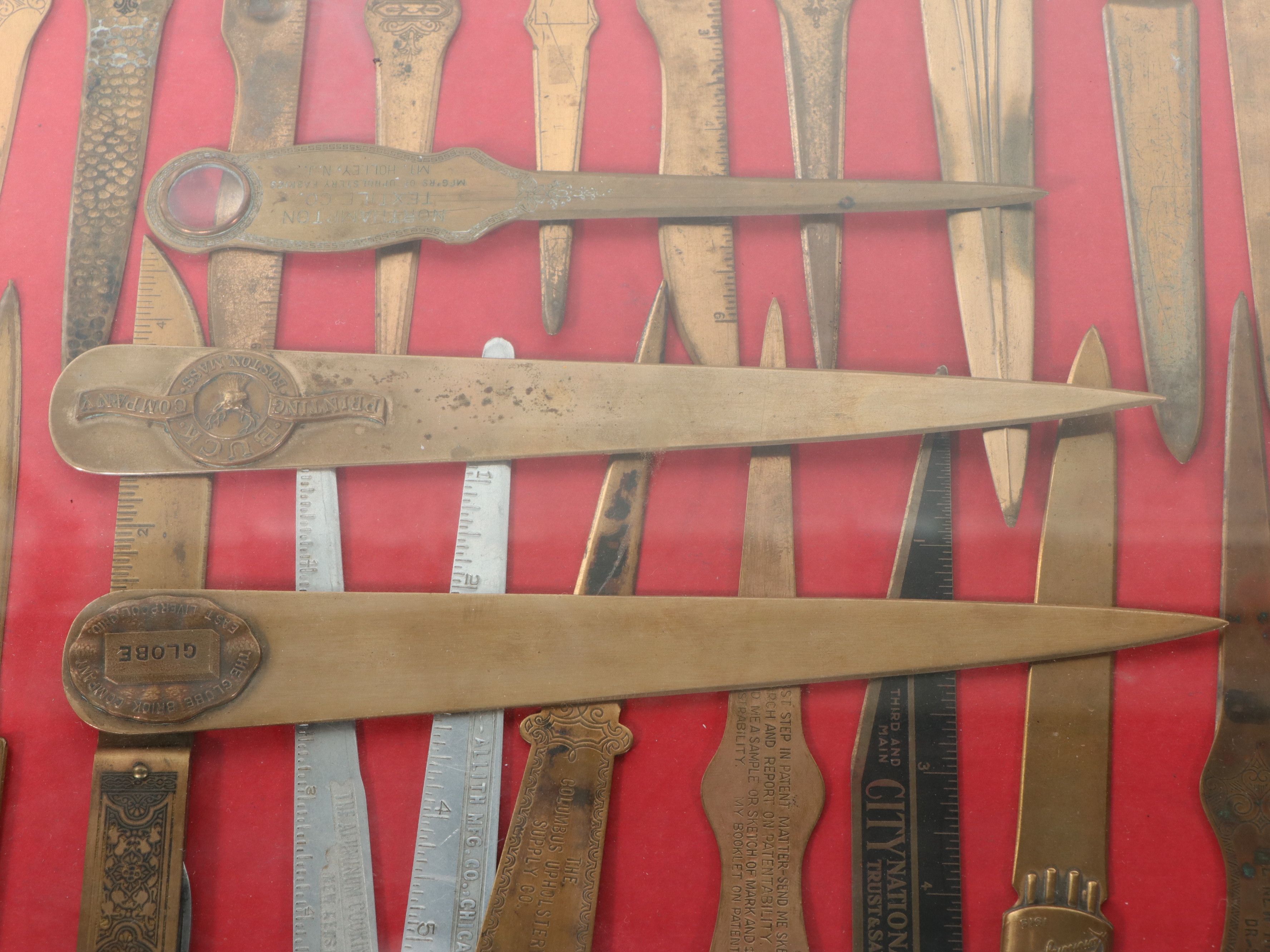 Art Deco Style Display Table Featuring Vintage Letter Opener Collection