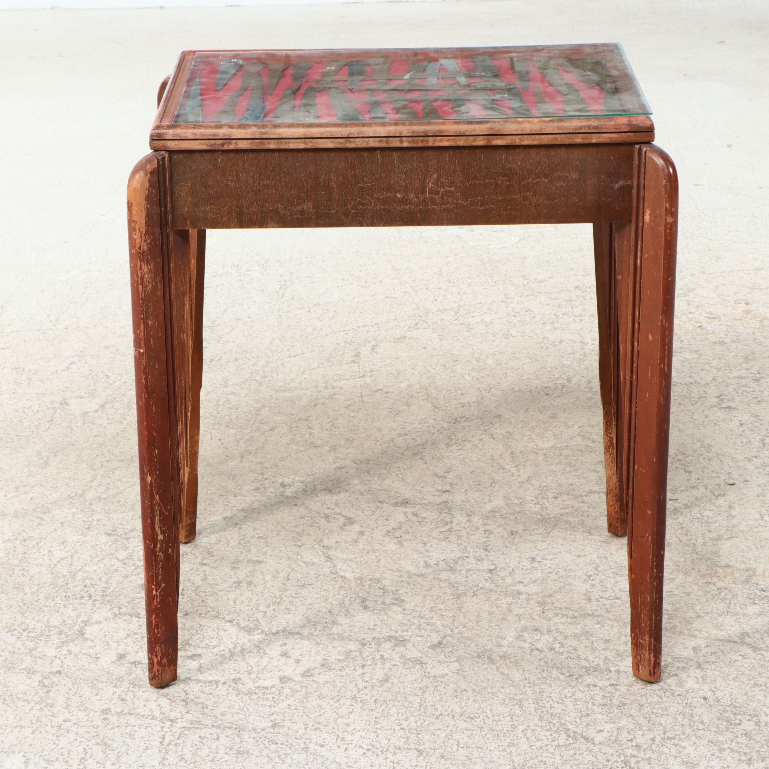 Art Deco Style Display Table Featuring Vintage Letter Opener Collection