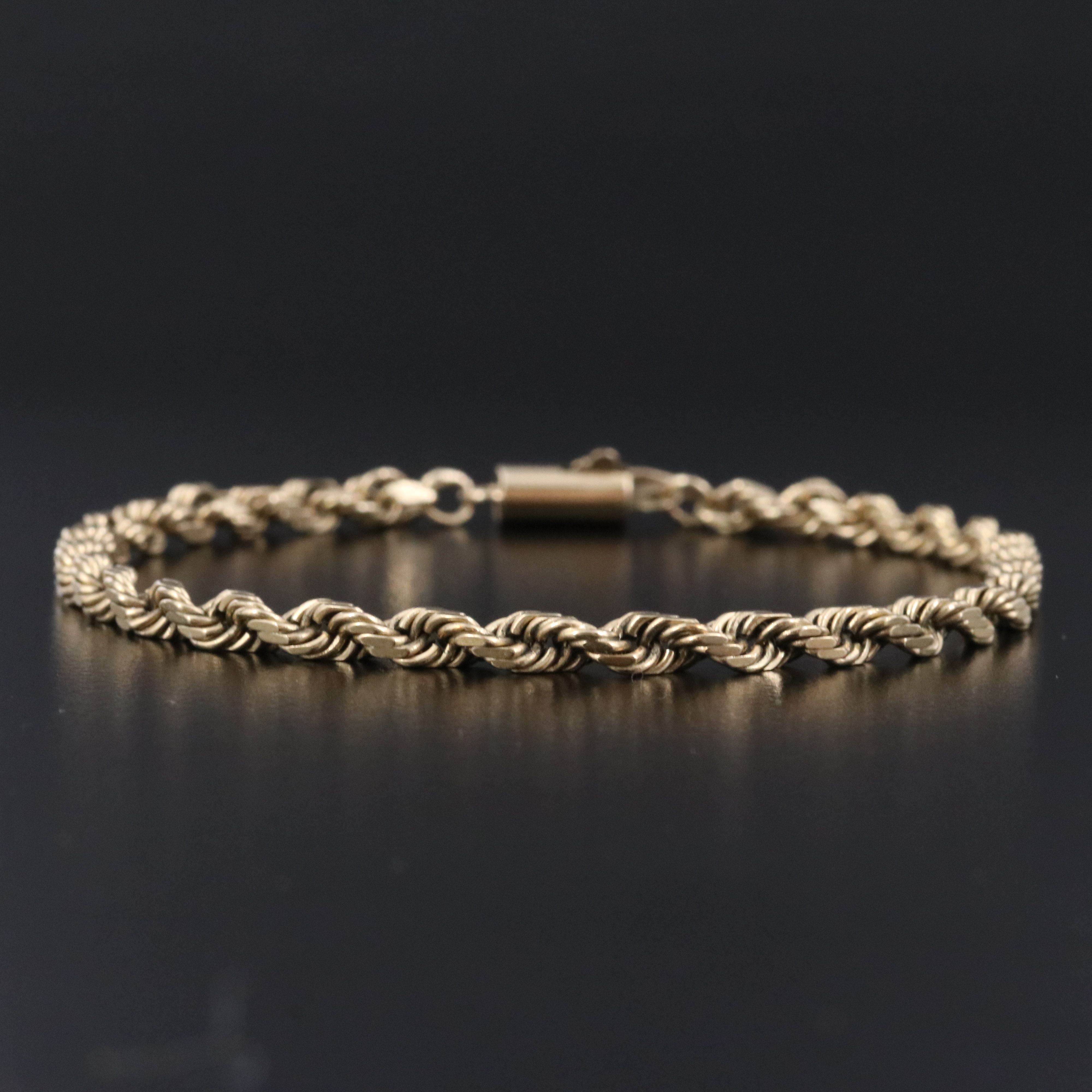10K Rope Chain Bracelet