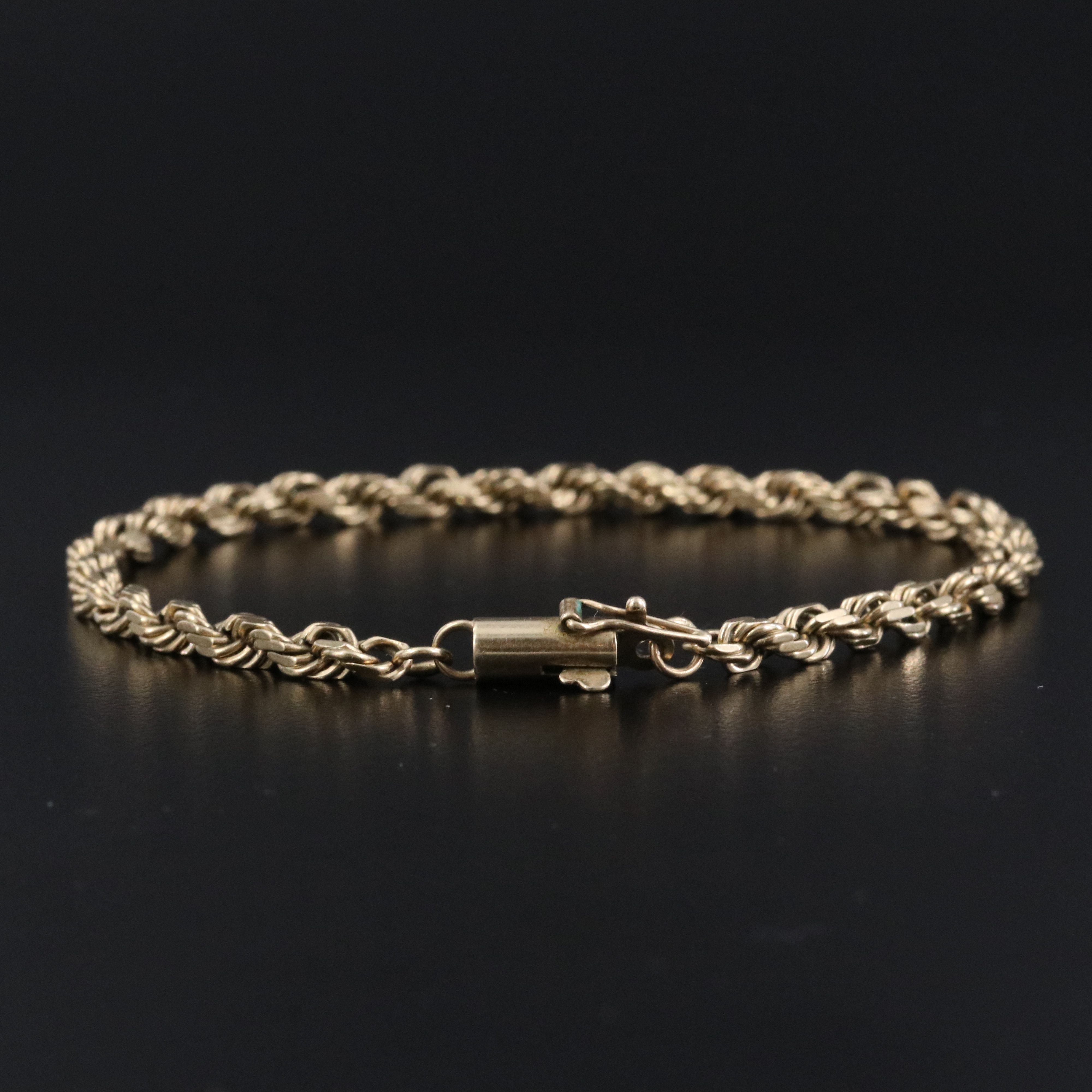 10K Rope Chain Bracelet
