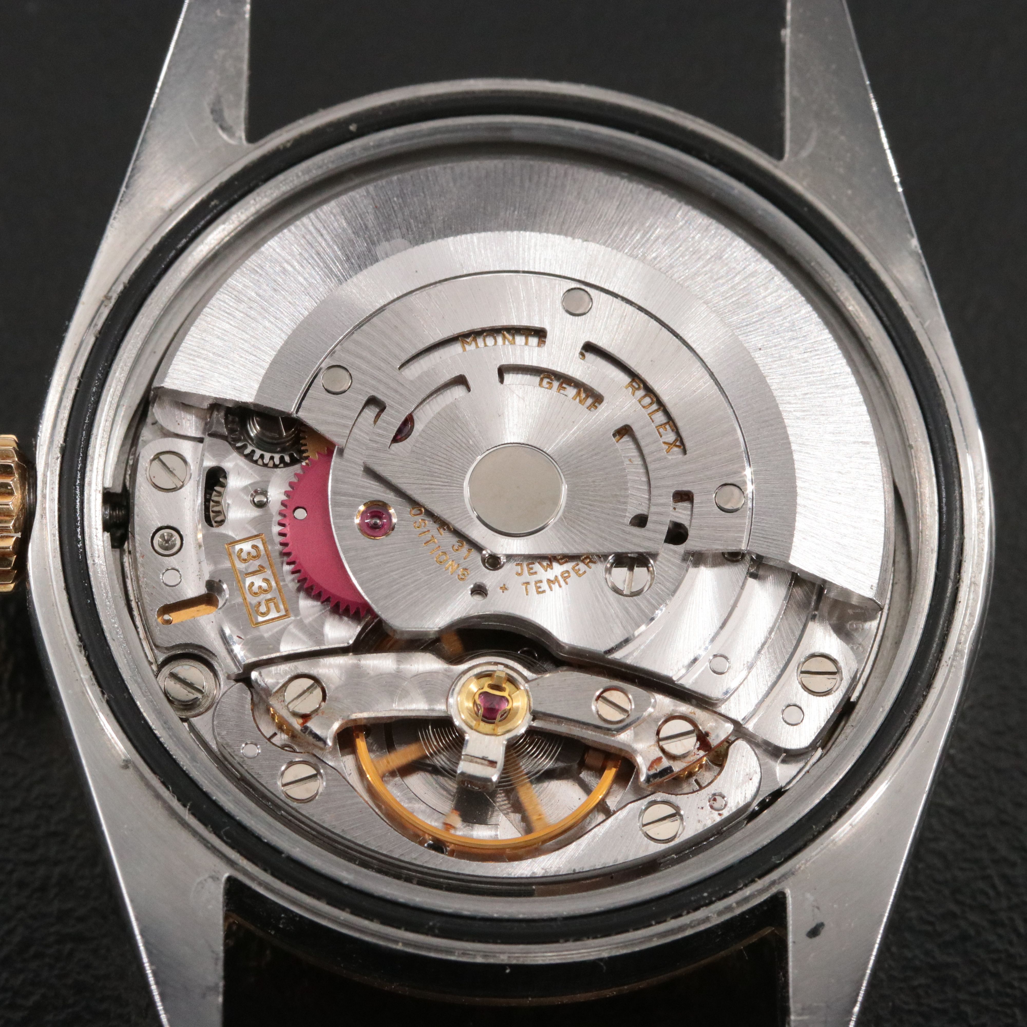 2001 Rolex Champagne Roman Dial Two Tone Datejust 16233 Watch