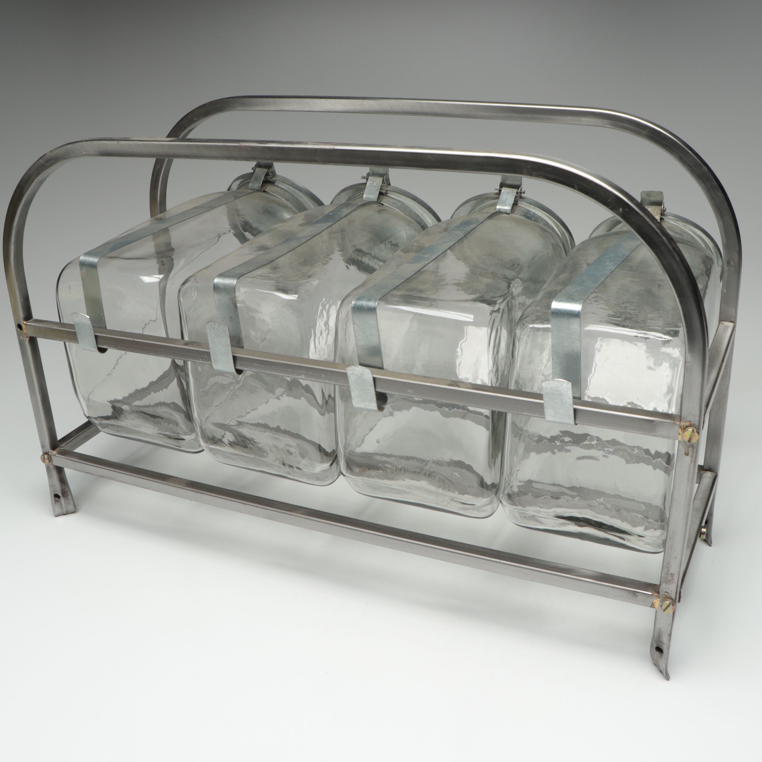 Metal and Glass Candy Storage Containers