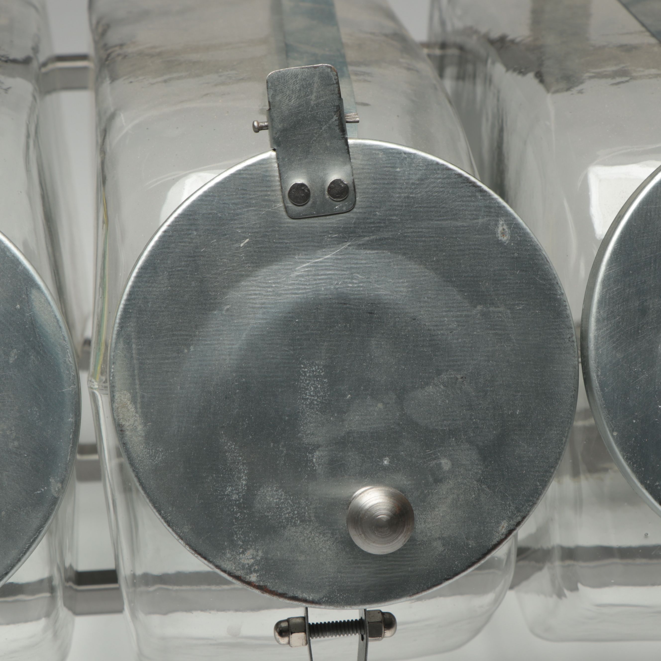 Metal and Glass Candy Storage Containers