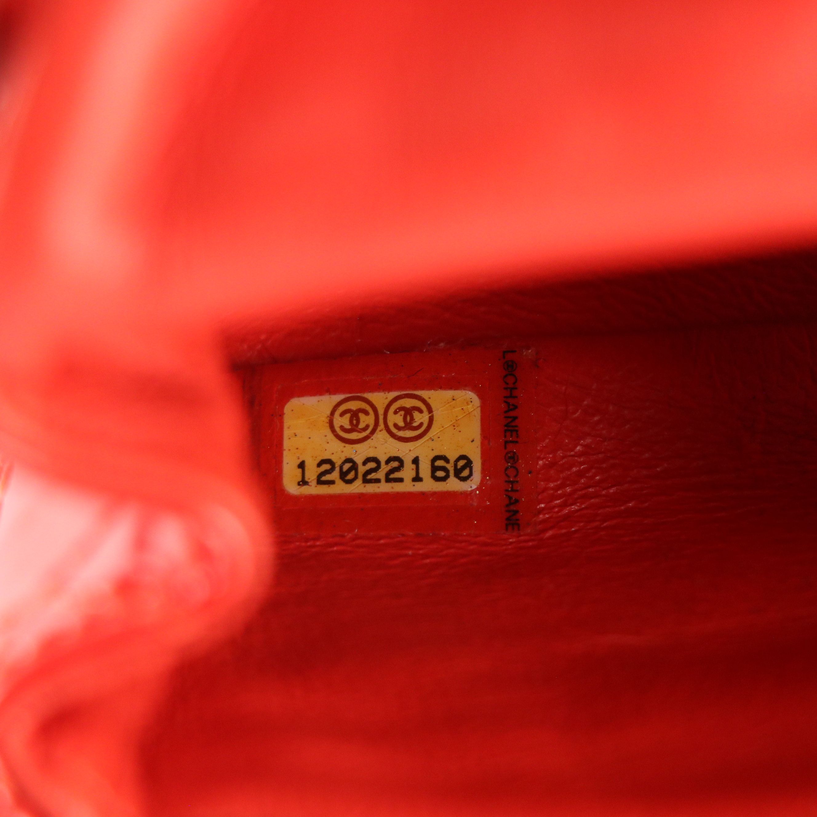 Chanel Red Quilted Patent Leather 2.55 Mini Ankle Wrist Flap Bag