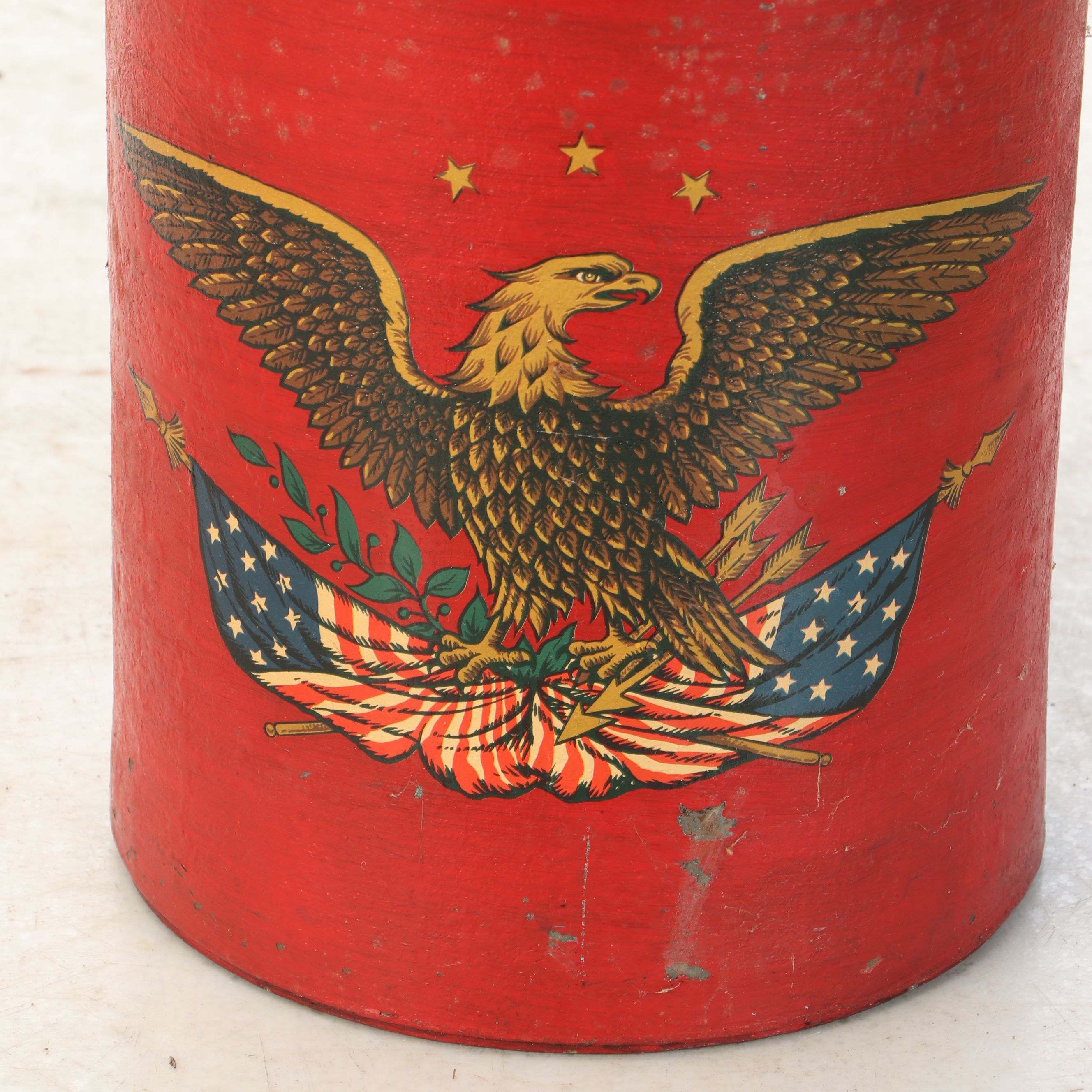 Painted American Eagle Red Milk Jug