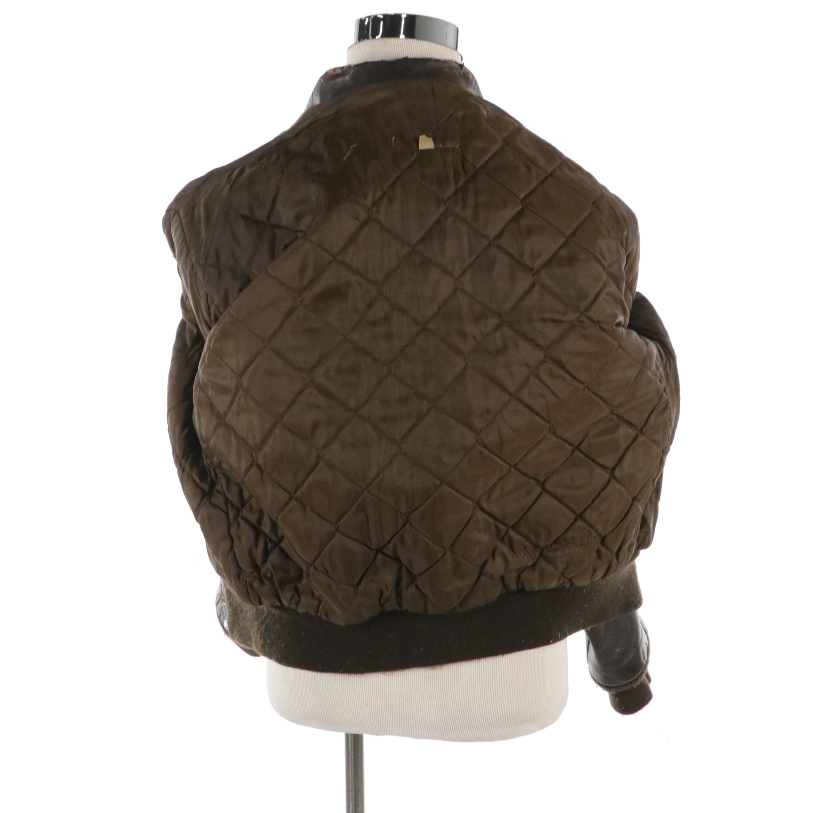 Men's Leather Bomber Jacket in Distressed Leather