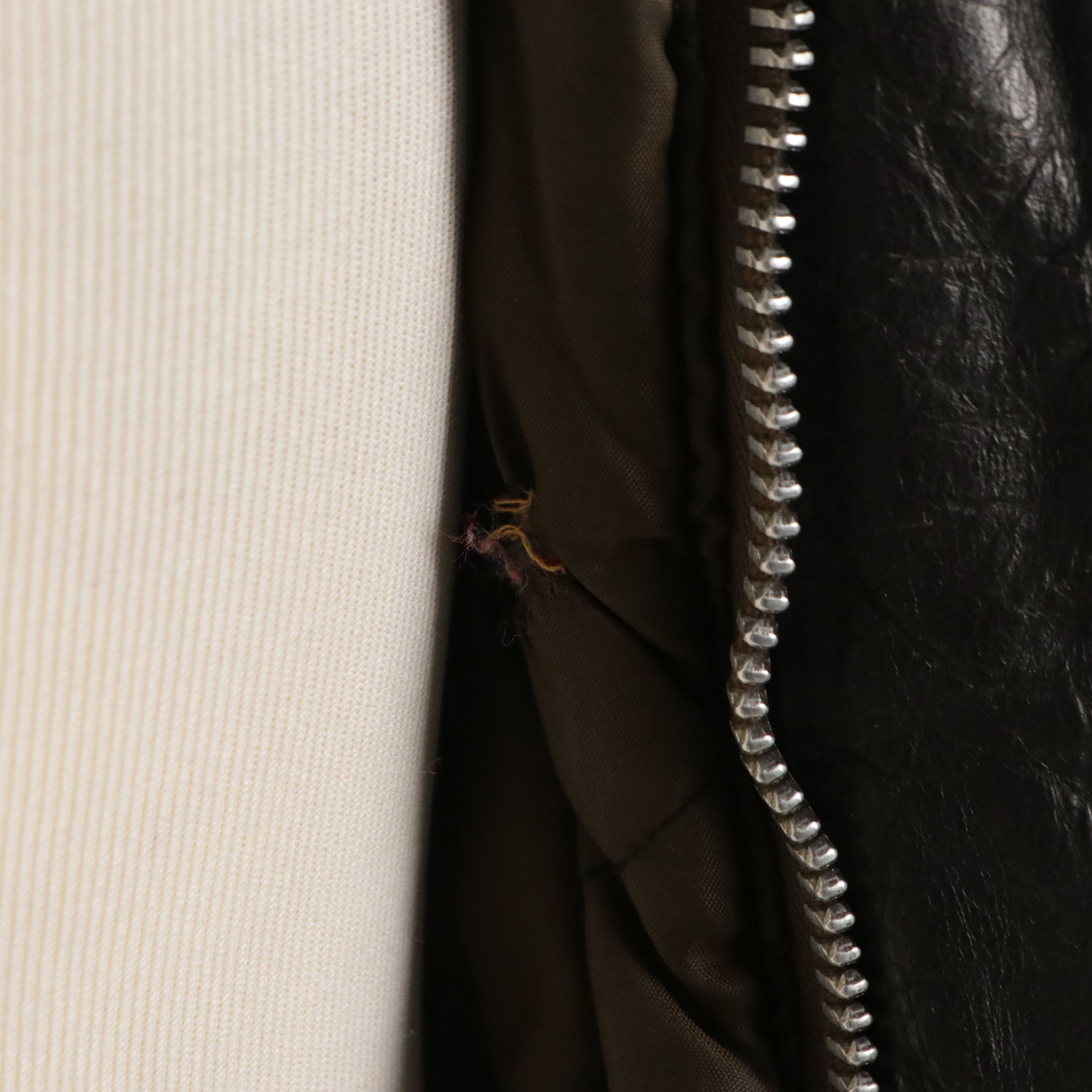 Men's Leather Bomber Jacket in Distressed Leather