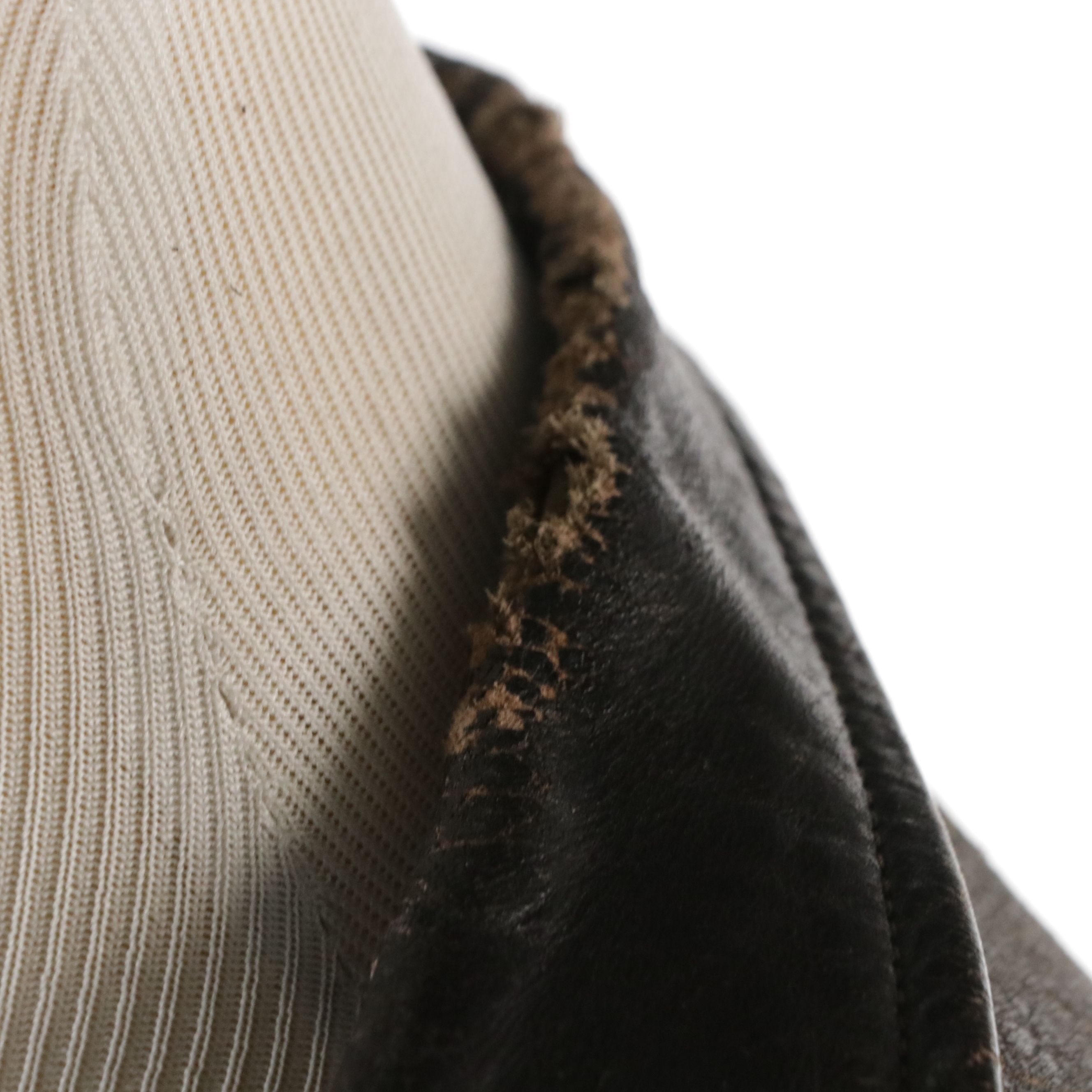 Men's Leather Bomber Jacket in Distressed Leather