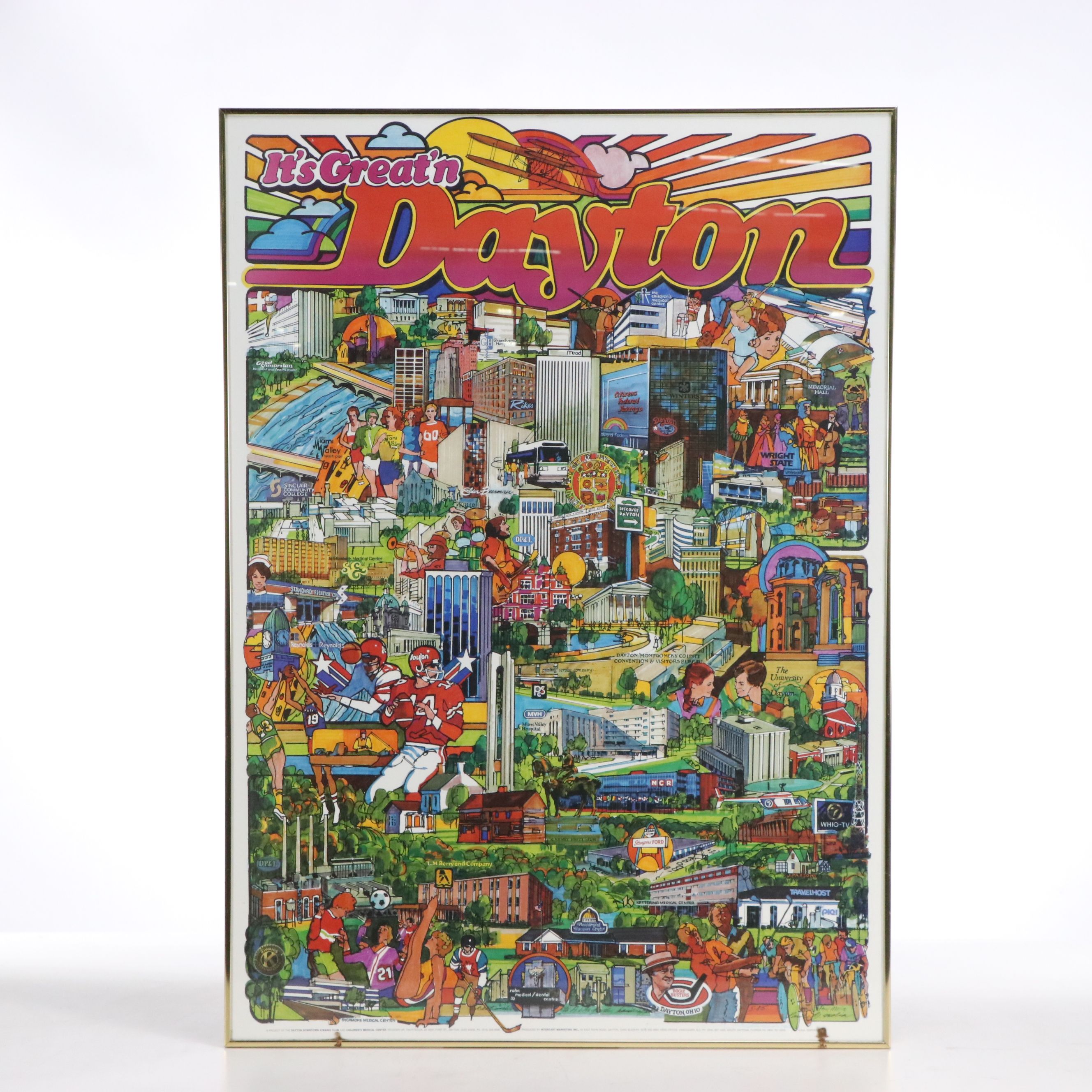 "It's Great'n Dayton" Framed Poster by Paul Melia, 1985