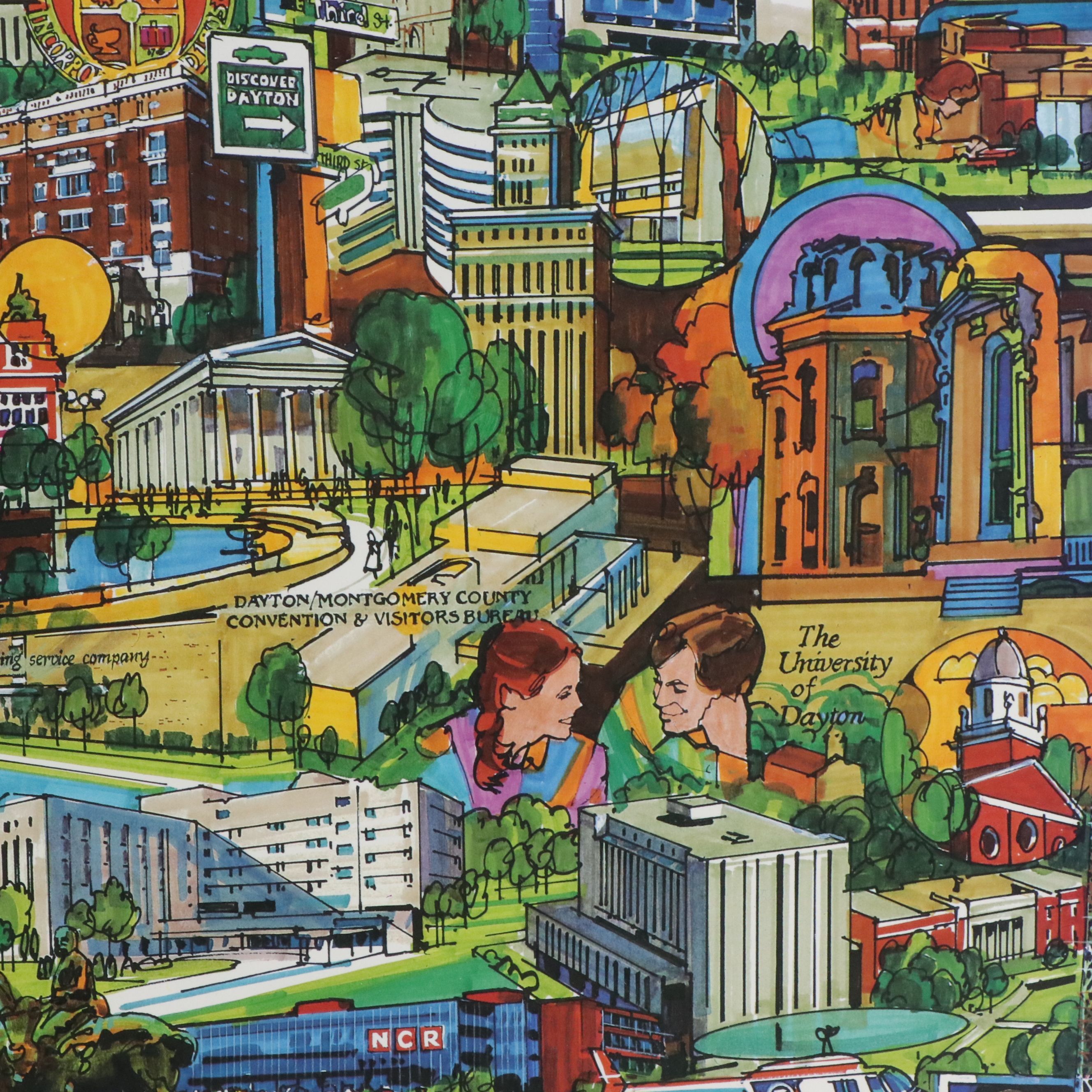 "It's Great'n Dayton" Framed Poster by Paul Melia, 1985