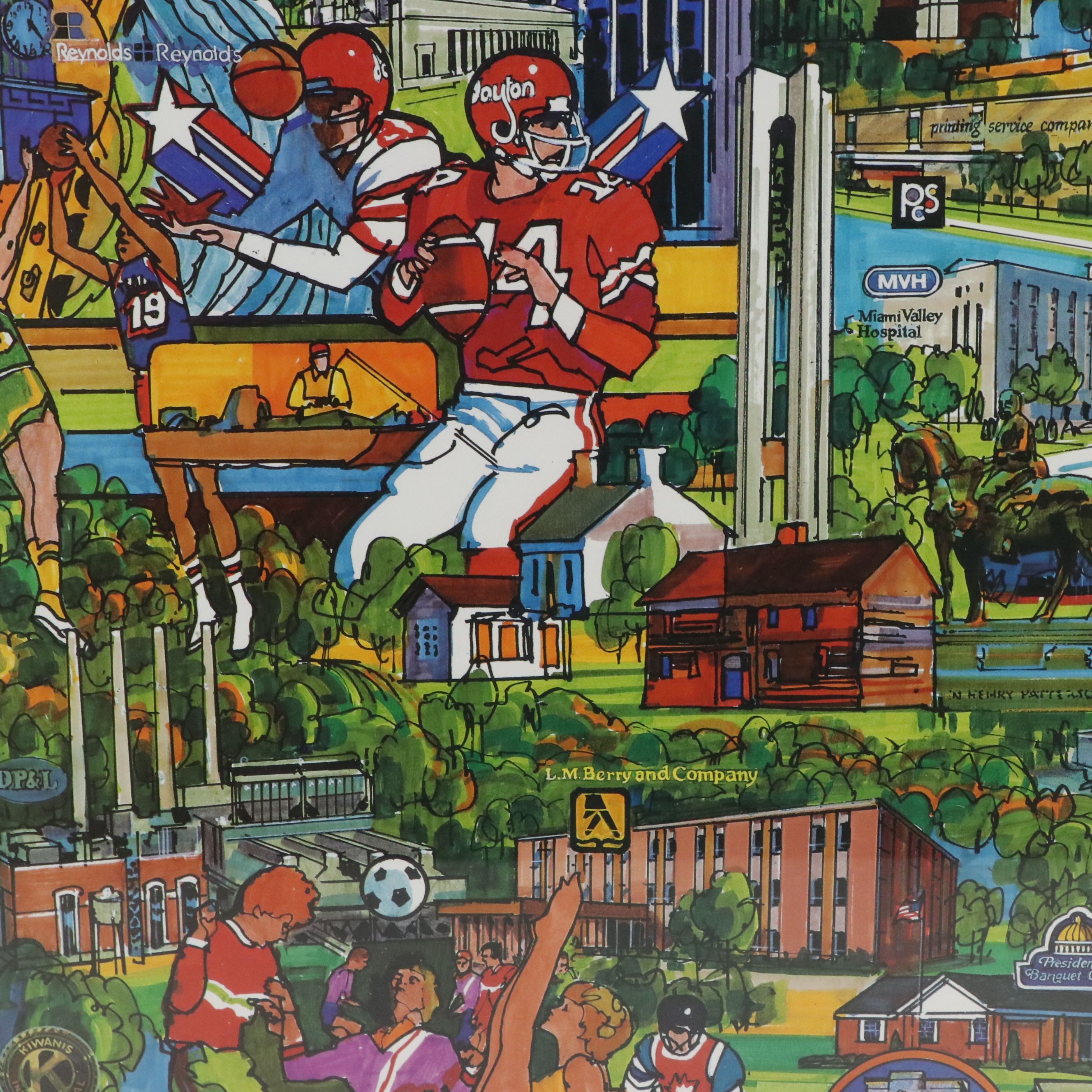 "It's Great'n Dayton" Framed Poster by Paul Melia, 1985