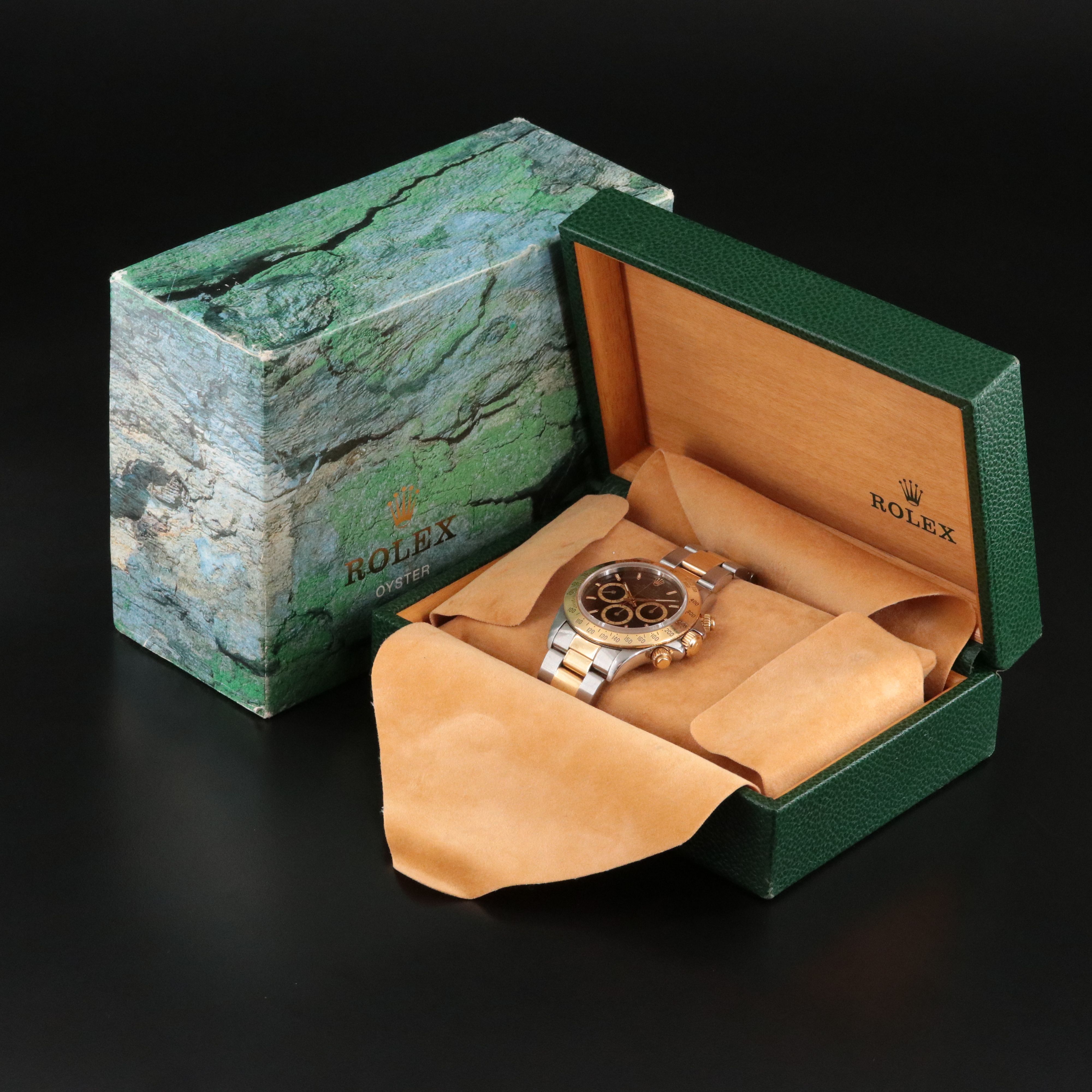 1995 Rolex Daytona Black 16523 Zenith-based Cal. 4030 18K & Steel Watch