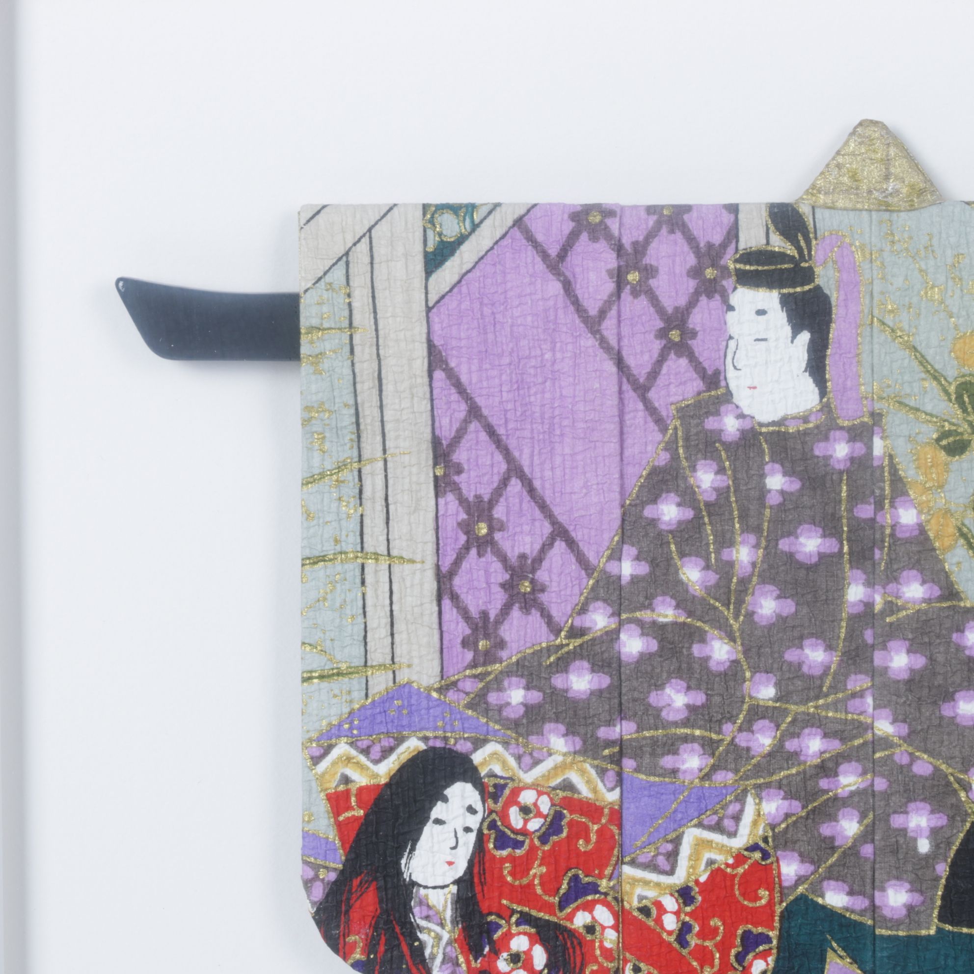 Rosella Harrison Peck Hand-Painted Kimono Origami "Priest and Princesses..."