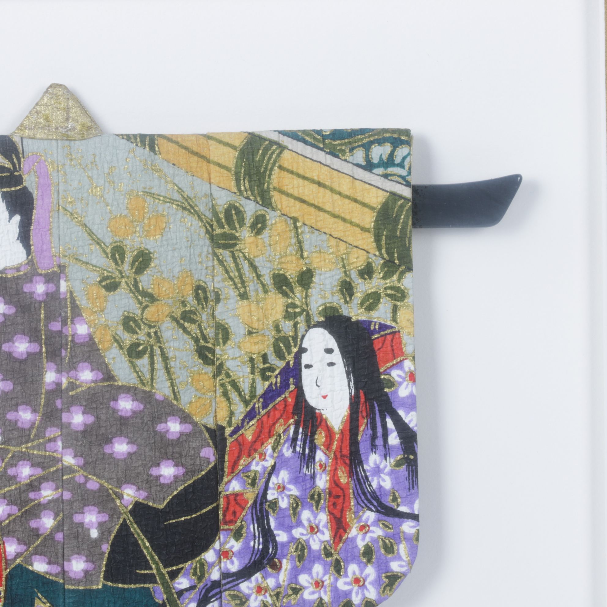 Rosella Harrison Peck Hand-Painted Kimono Origami "Priest and Princesses..."