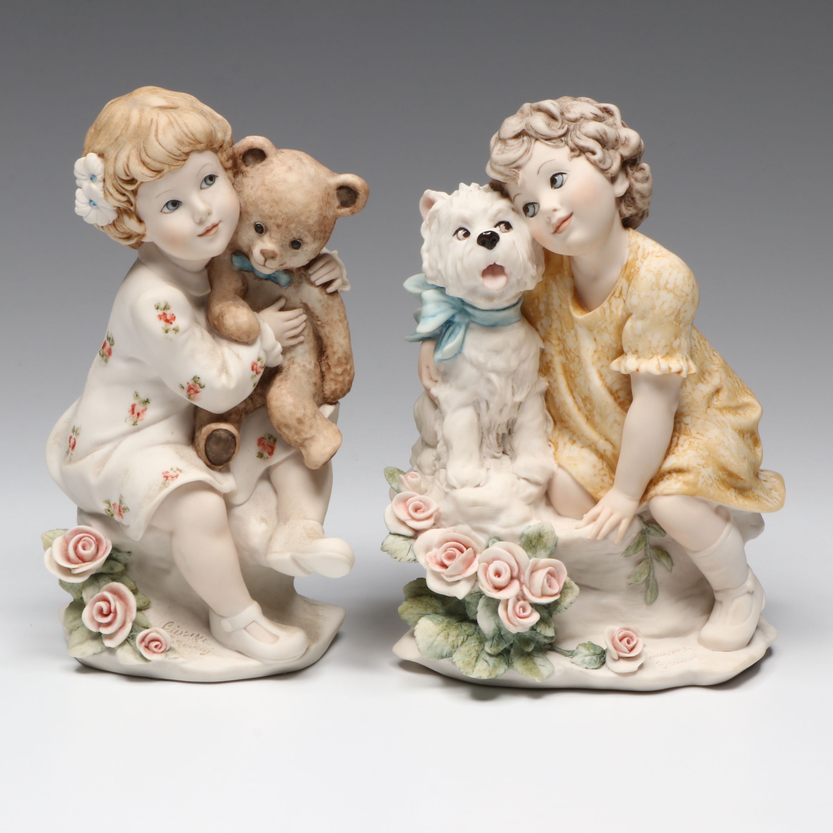 Giuseppe Armani "Best Friends" and "My Teddy" Porcelain Figures