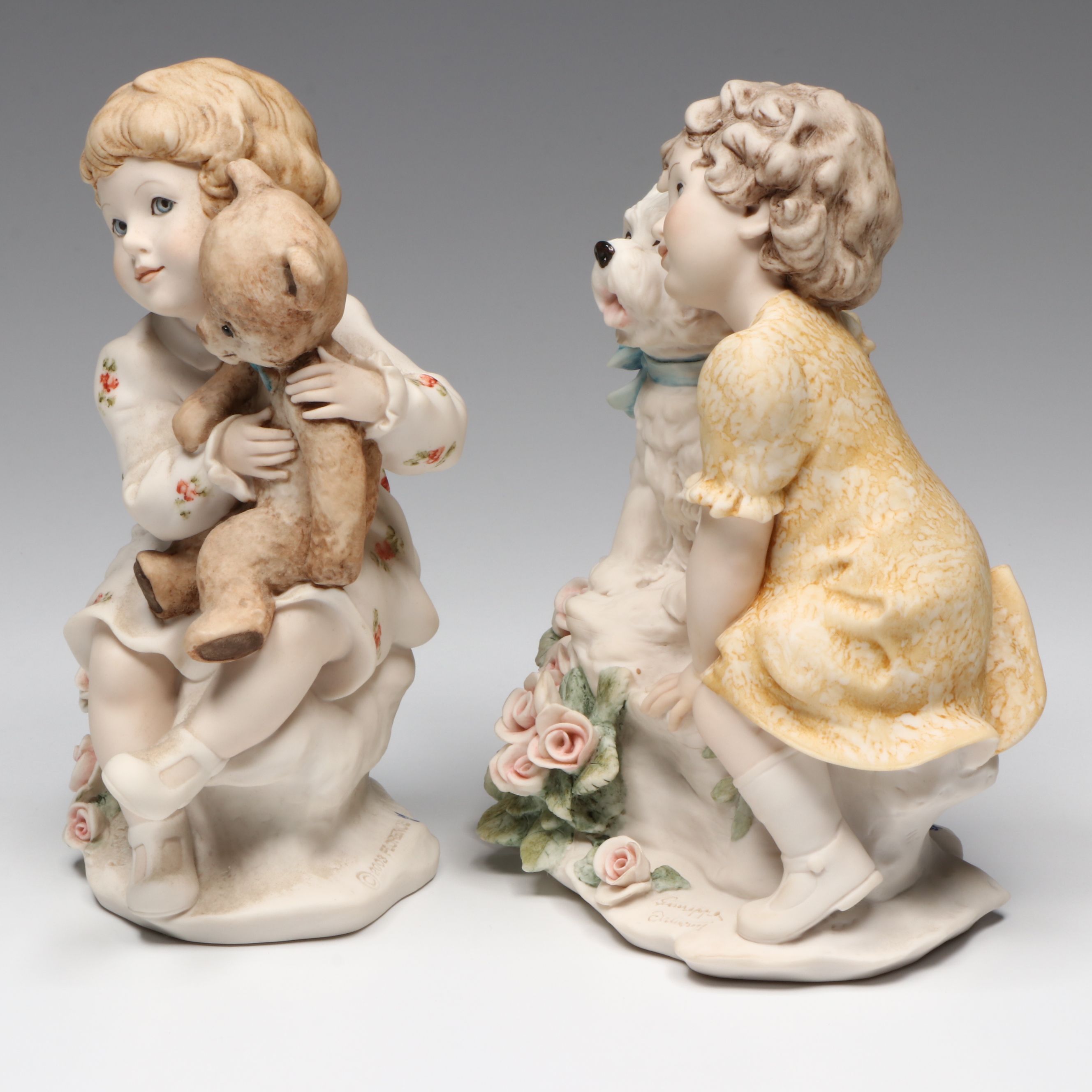 Giuseppe Armani "Best Friends" and "My Teddy" Porcelain Figures