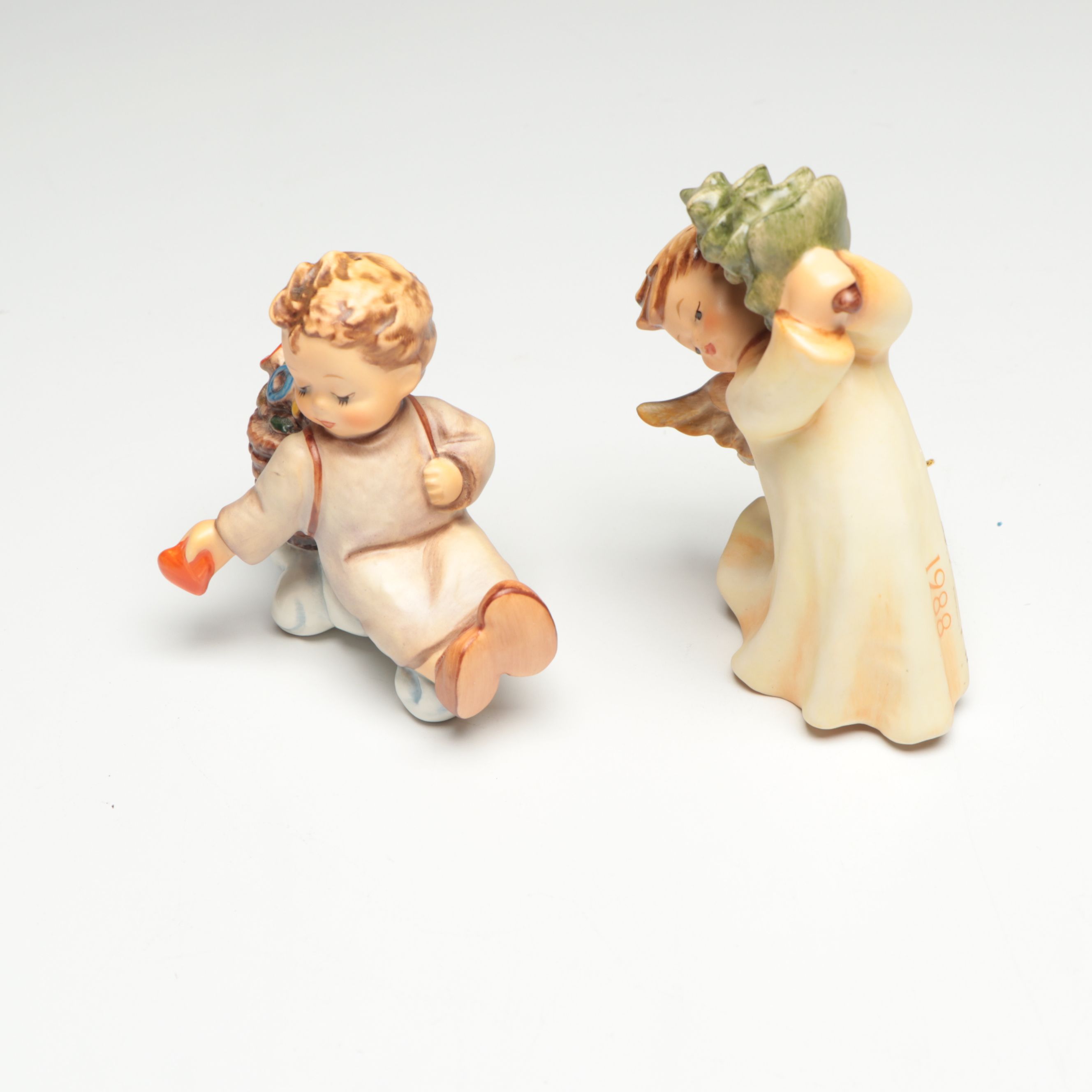 Goebel Hummel Annual Ornaments and Figurines with Anri Wooden Display