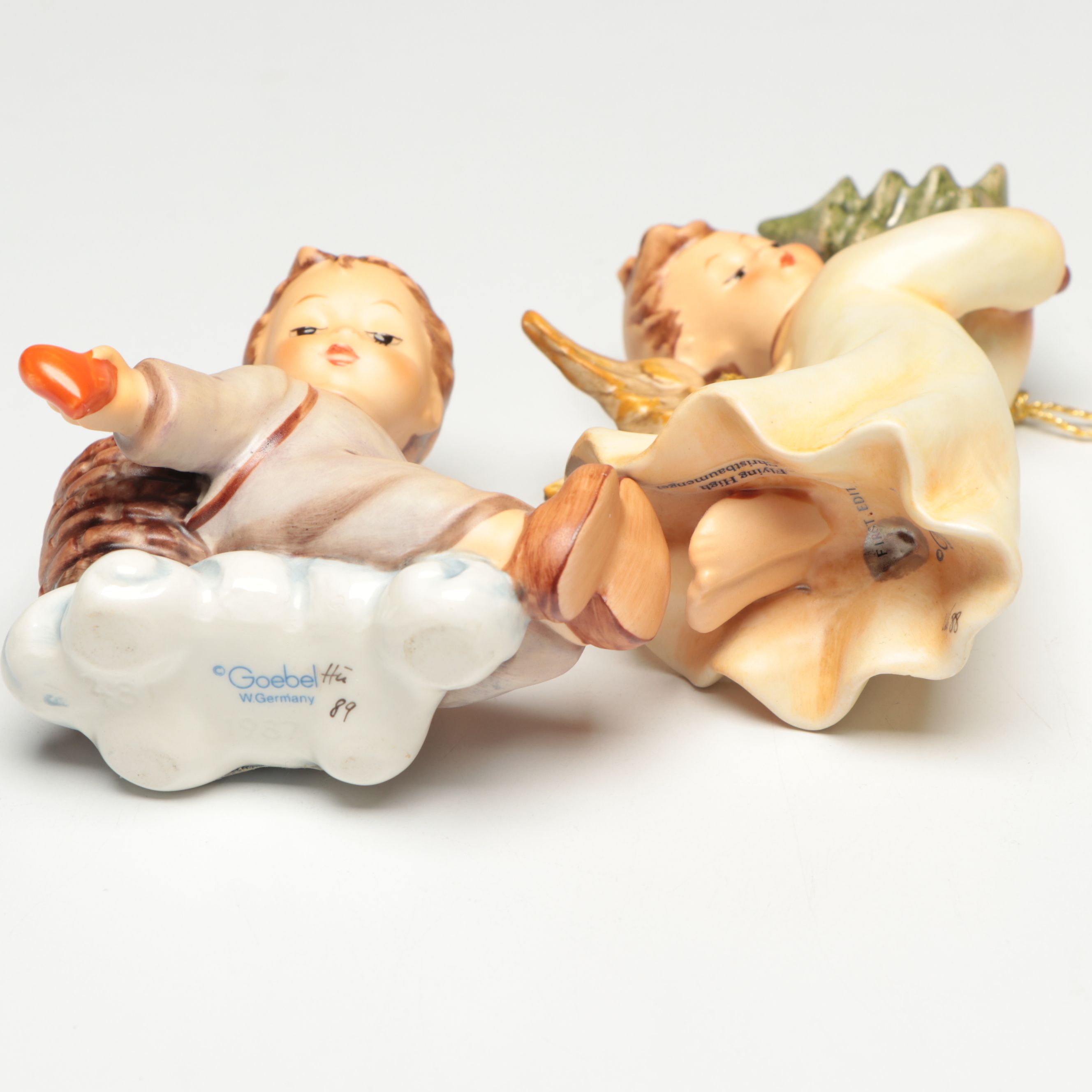 Goebel Hummel Annual Ornaments and Figurines with Anri Wooden Display