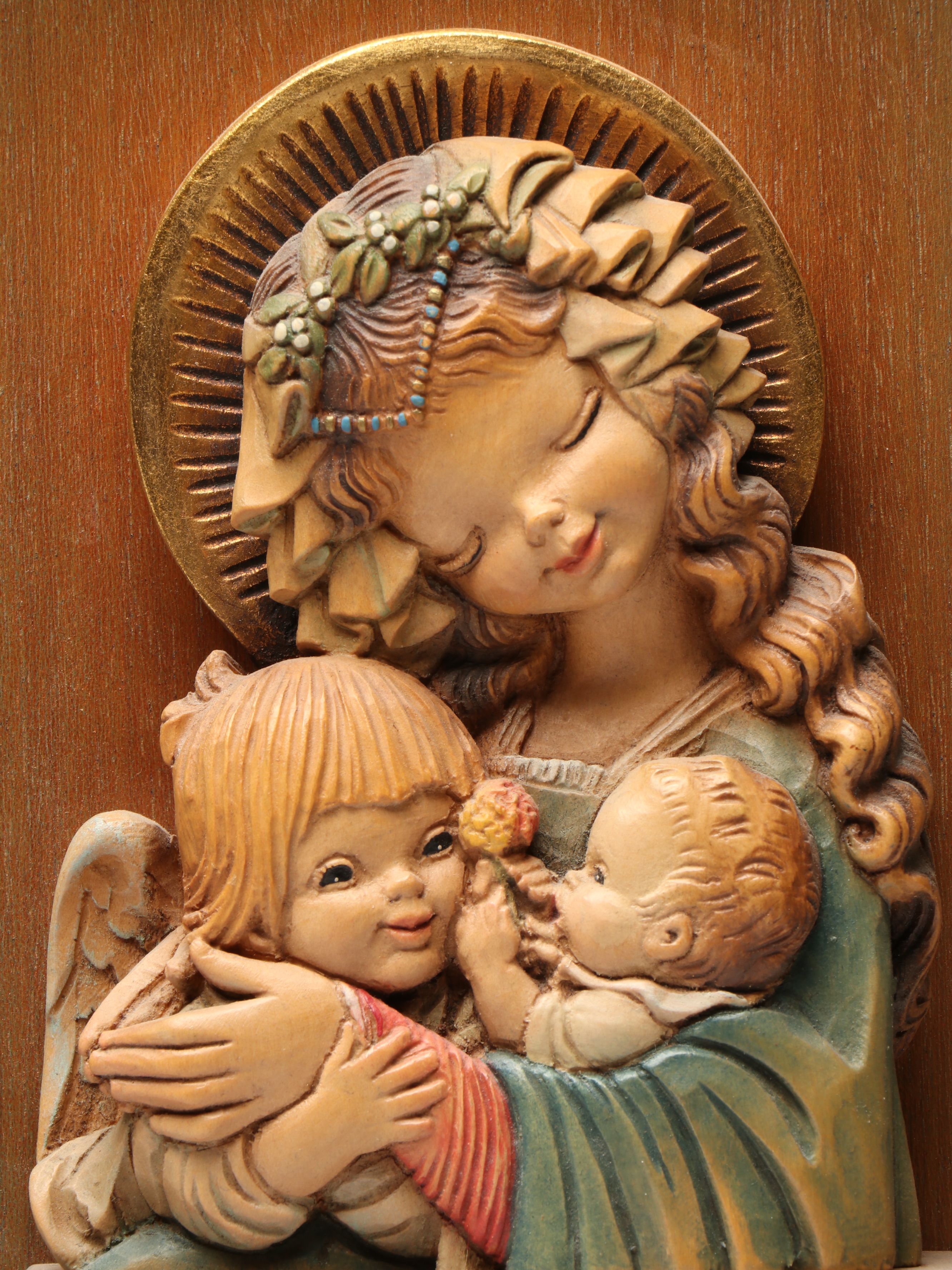 Juan Ferrandiz for ANRI with Other Madonna and Child Wood Carvings