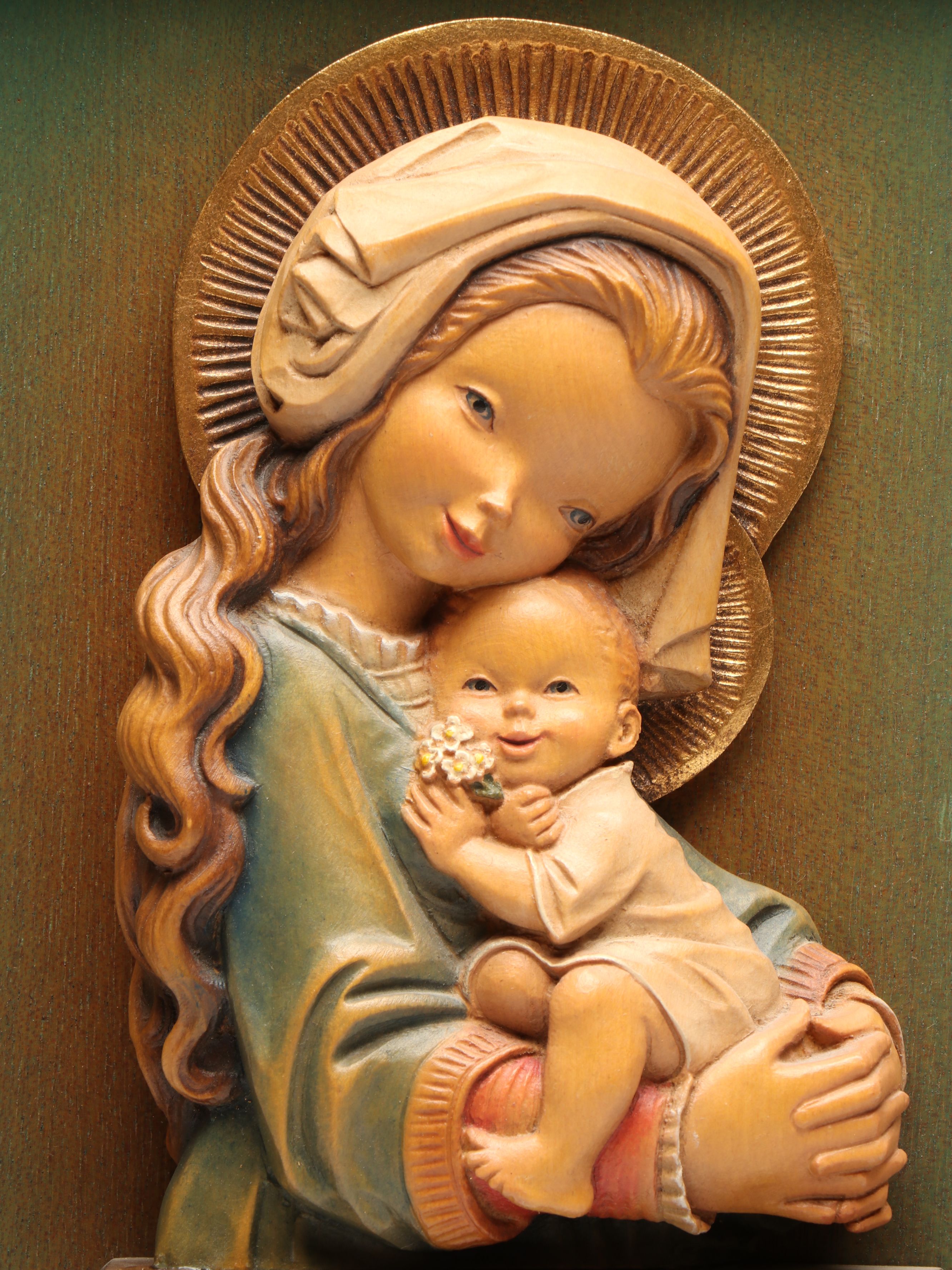 Juan Ferrandiz for ANRI with Other Madonna and Child Wood Carvings