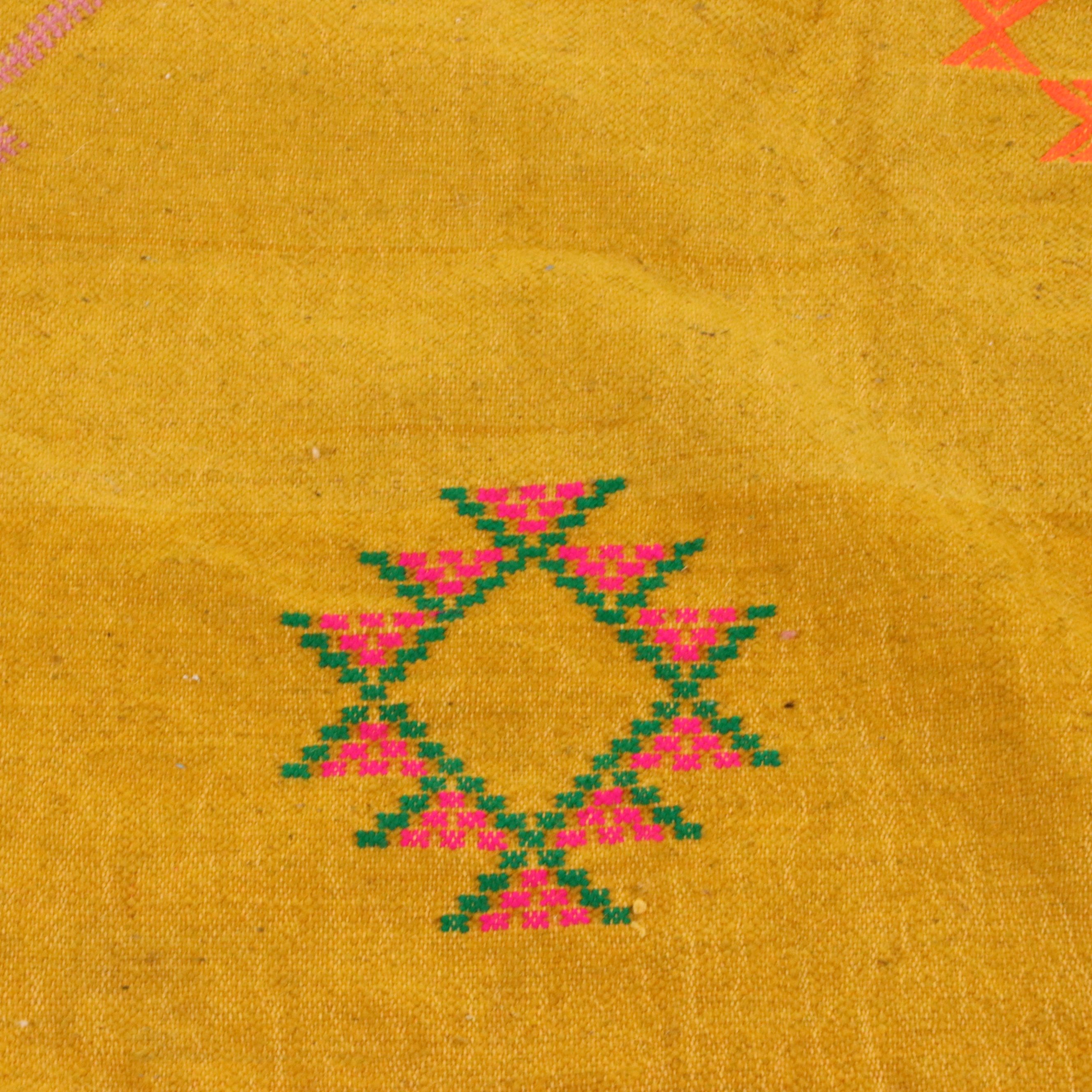 4'10 x 8'1 Handmade Moroccan Mixed Technique Area Rug