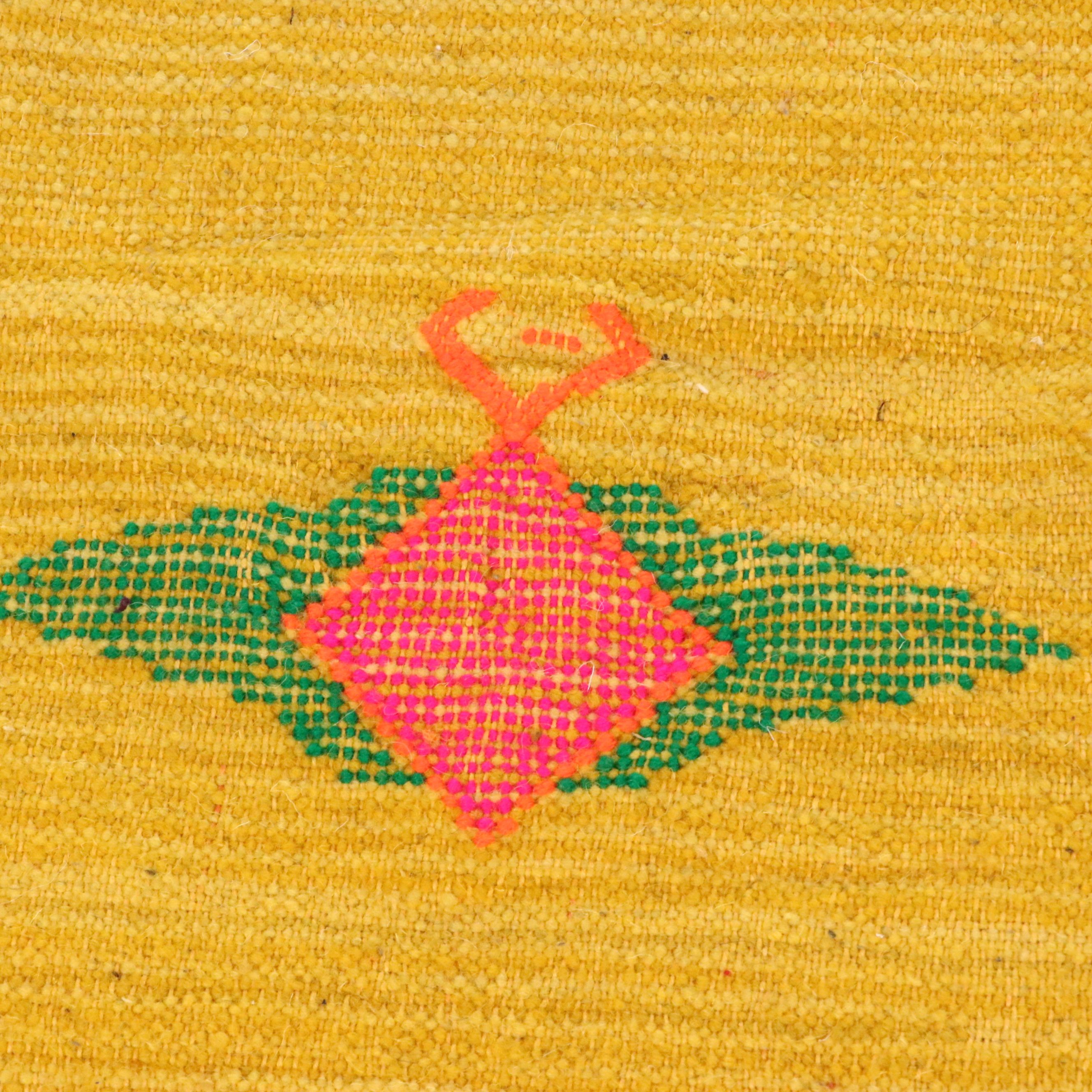 4'10 x 8'1 Handmade Moroccan Mixed Technique Area Rug