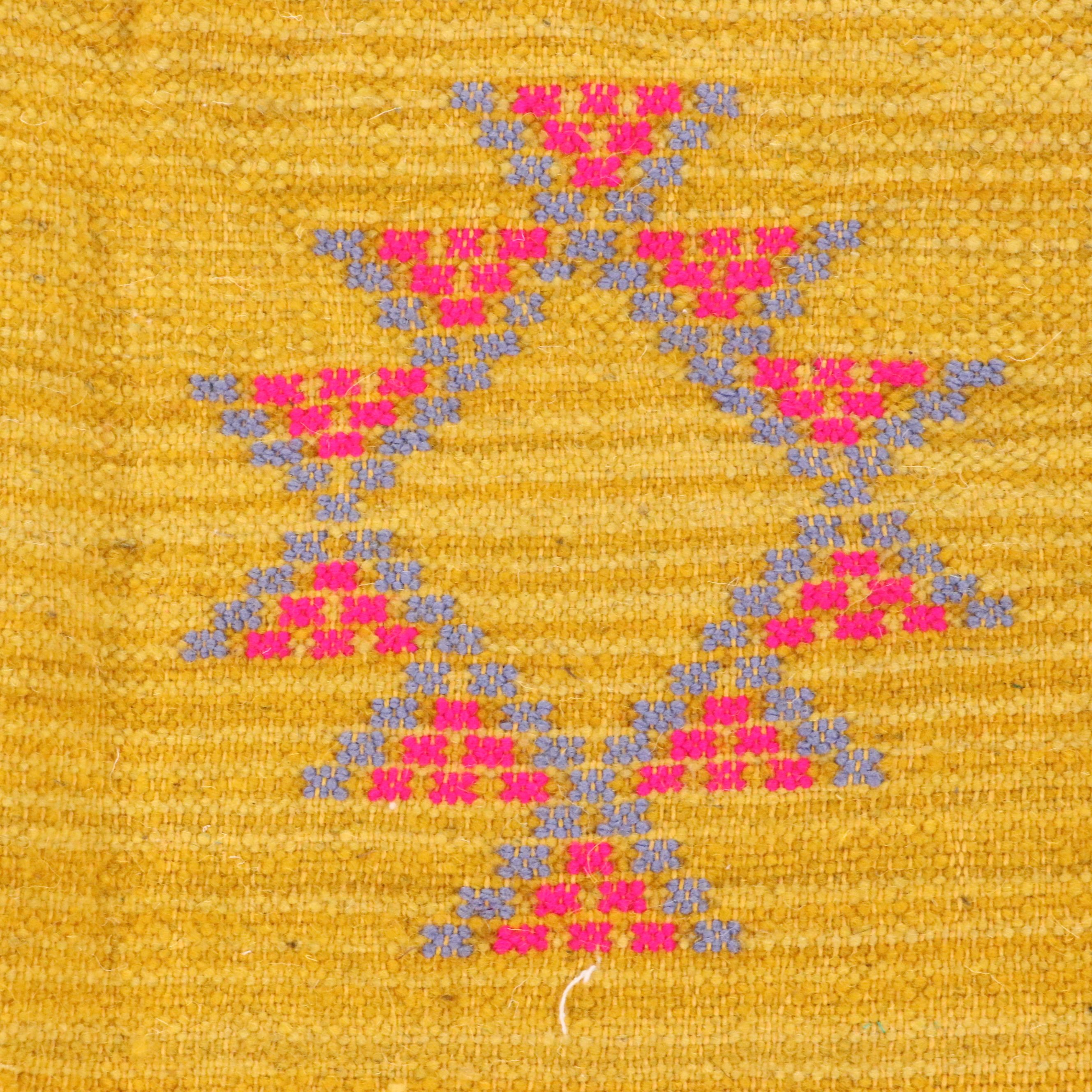 4'10 x 8'1 Handmade Moroccan Mixed Technique Area Rug