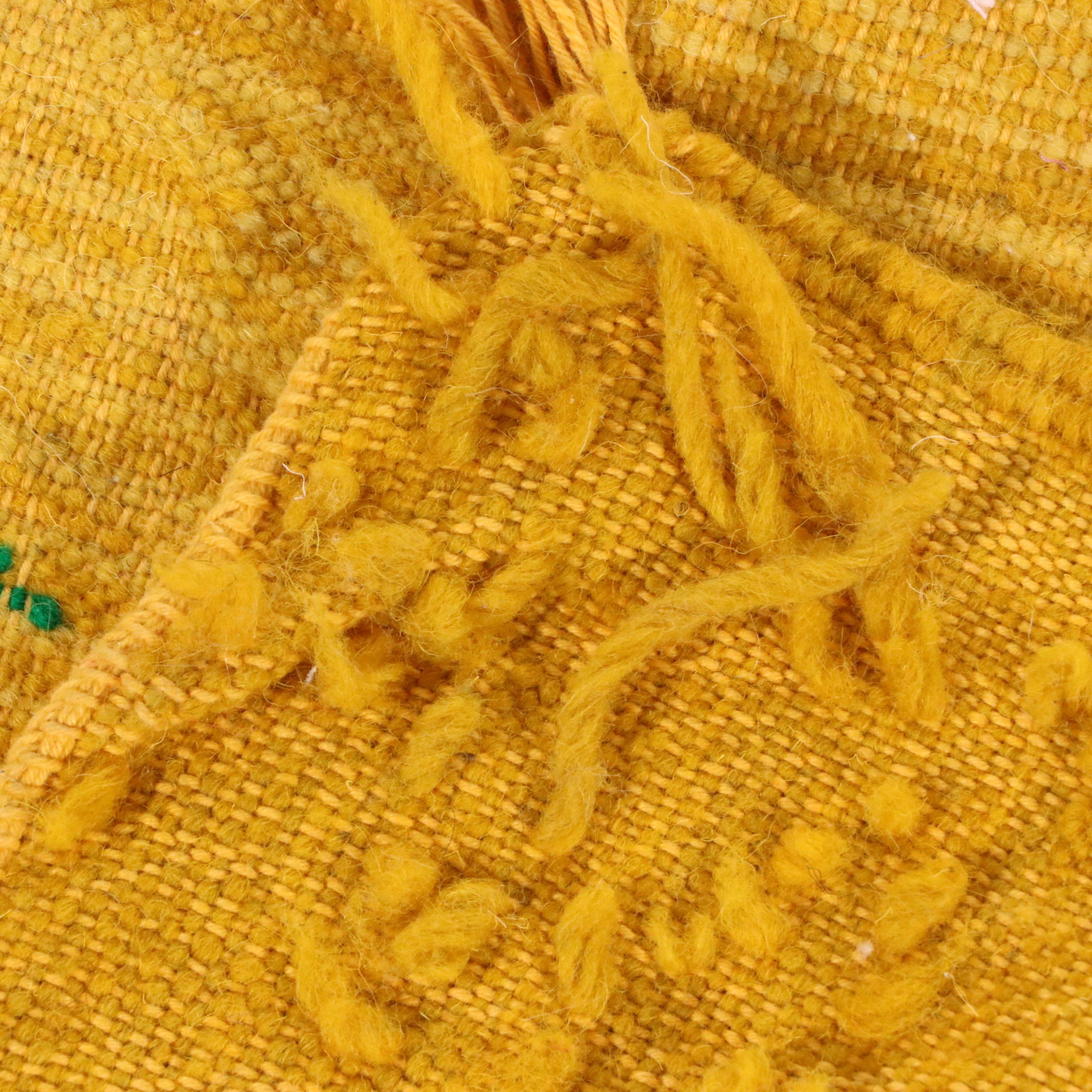 4'10 x 8'1 Handmade Moroccan Mixed Technique Area Rug