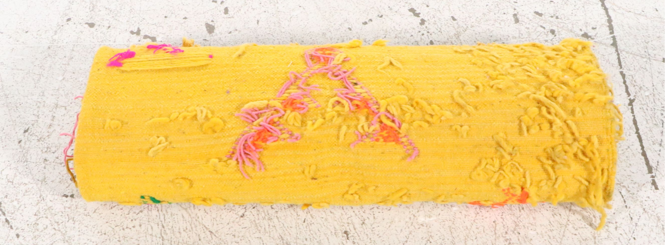 4'10 x 8'1 Handmade Moroccan Mixed Technique Area Rug