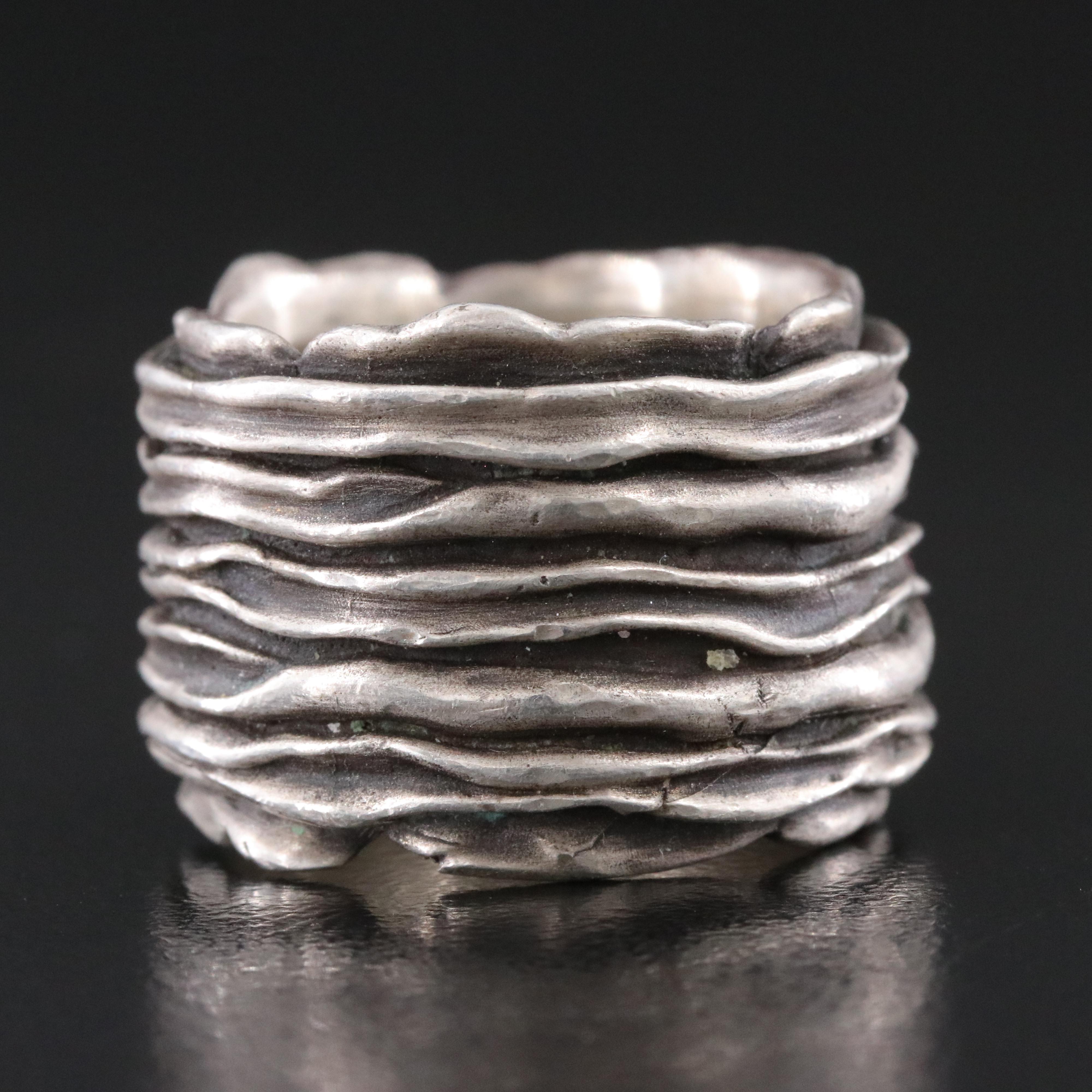 Sterling Ring Including Sapphire, Topaz and Smoky Quartz