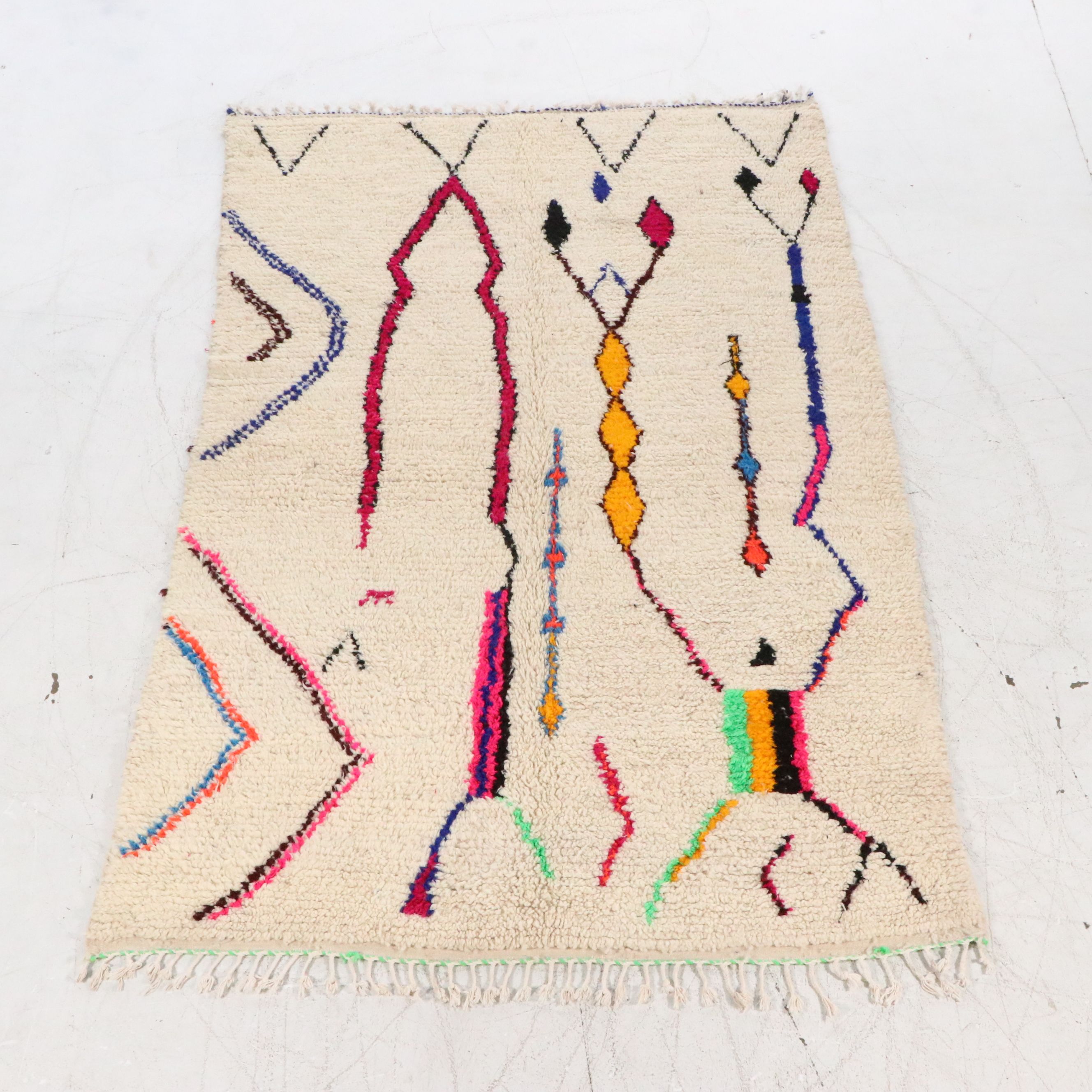 5'11 x 10'1 Hand-Knotted Moroccan Azilal Area Rug