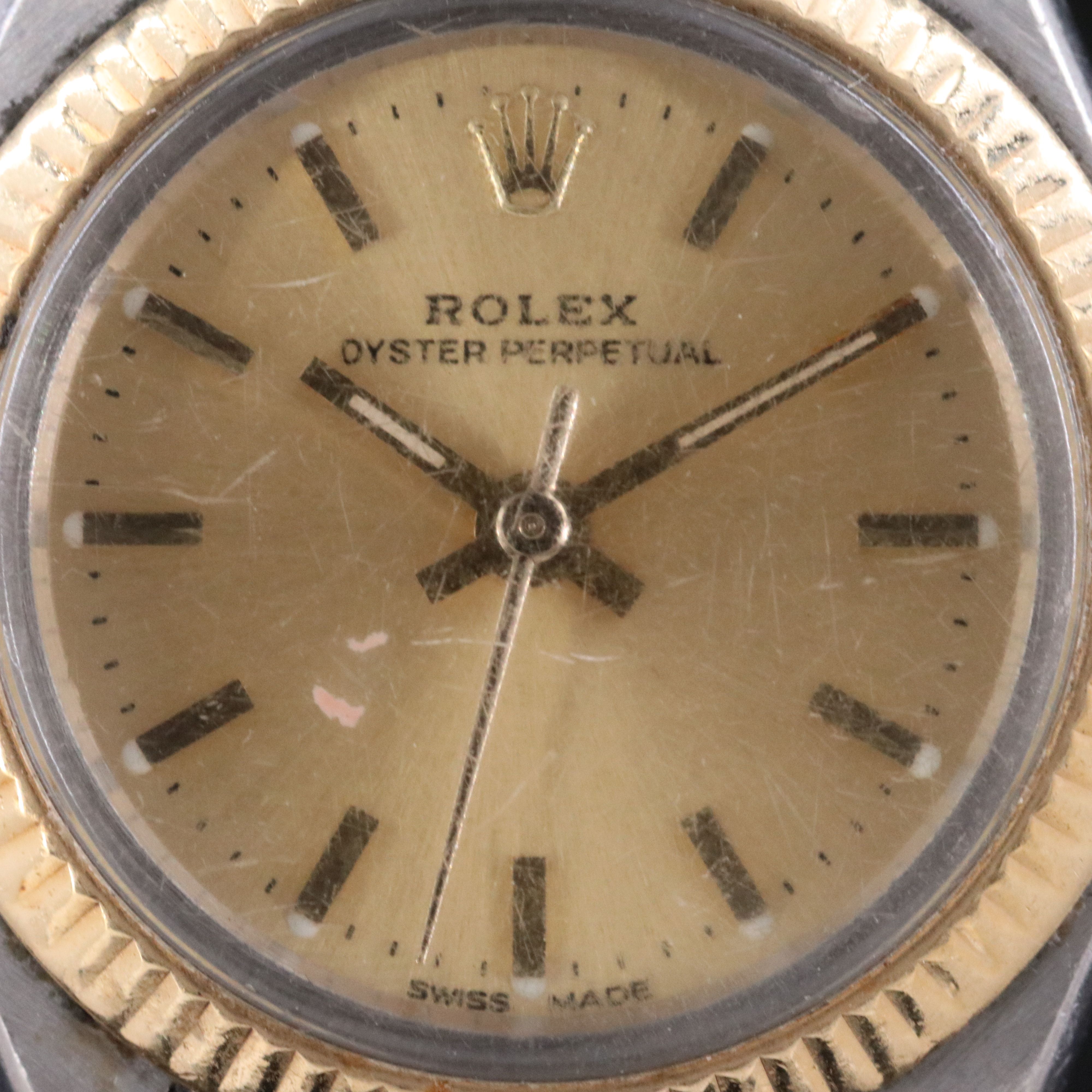 1982 Rolex Oyster Perpetual Two Tone 6719 Watch