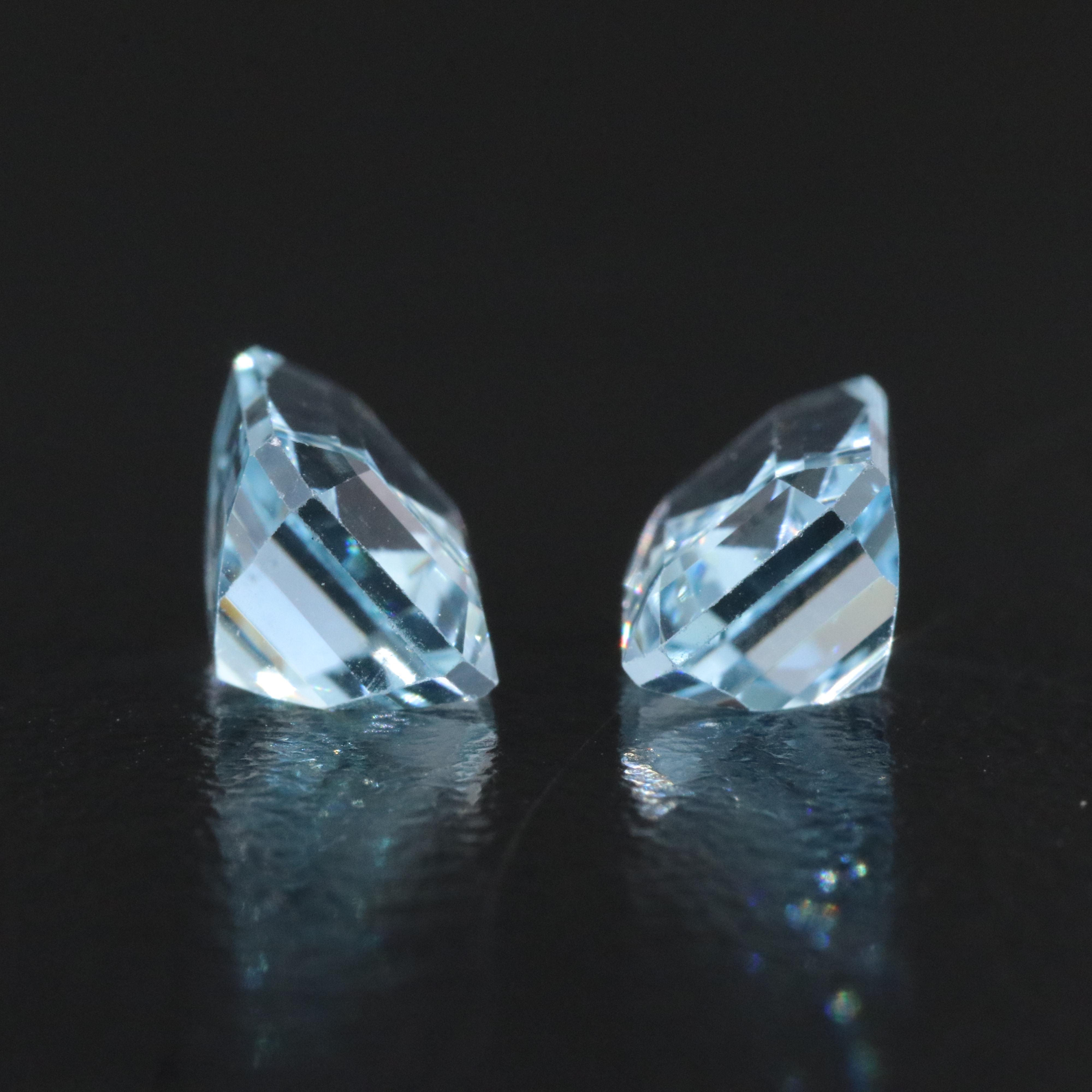Loose 3.34 CTW Aquamarine Pair