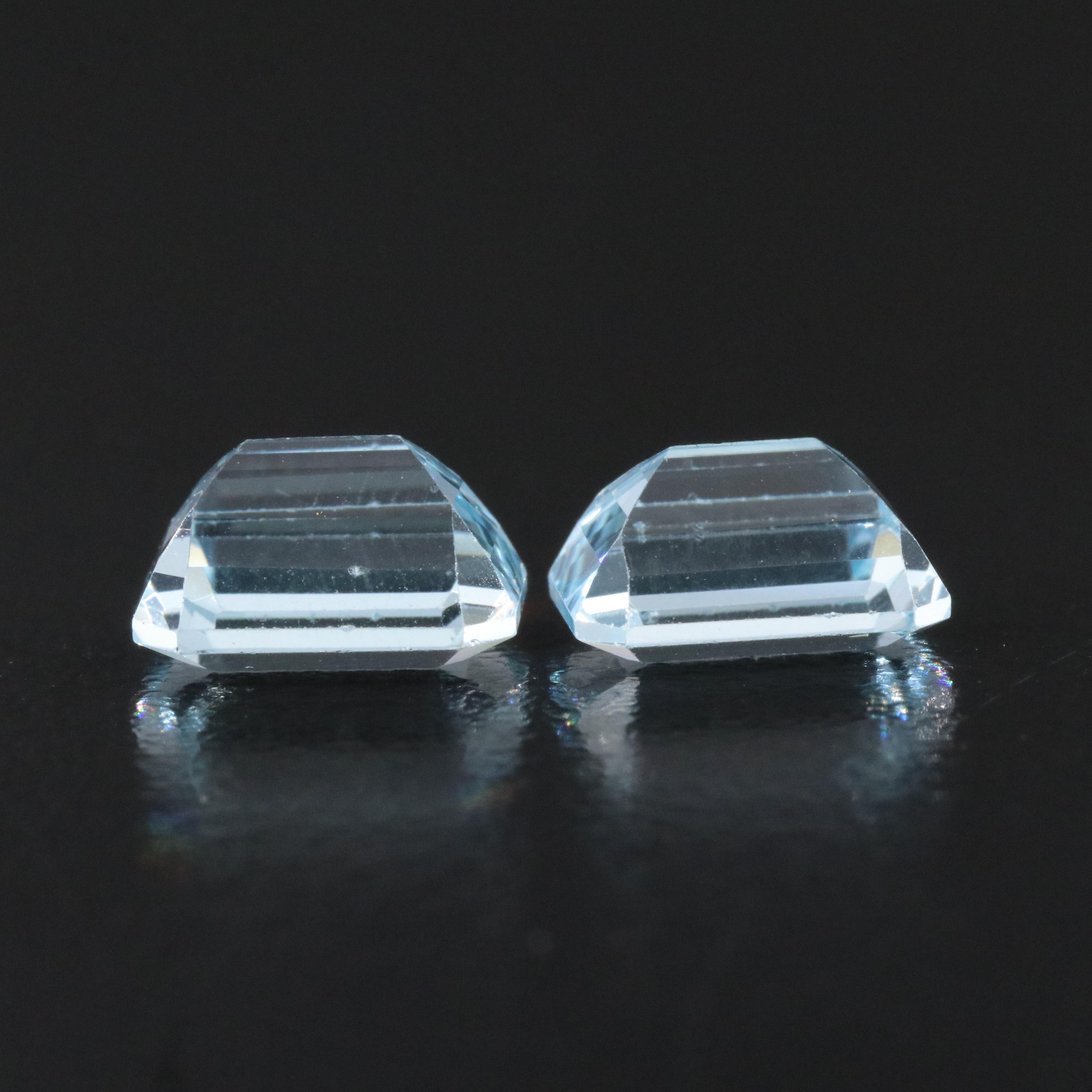 Loose 3.34 CTW Aquamarine Pair