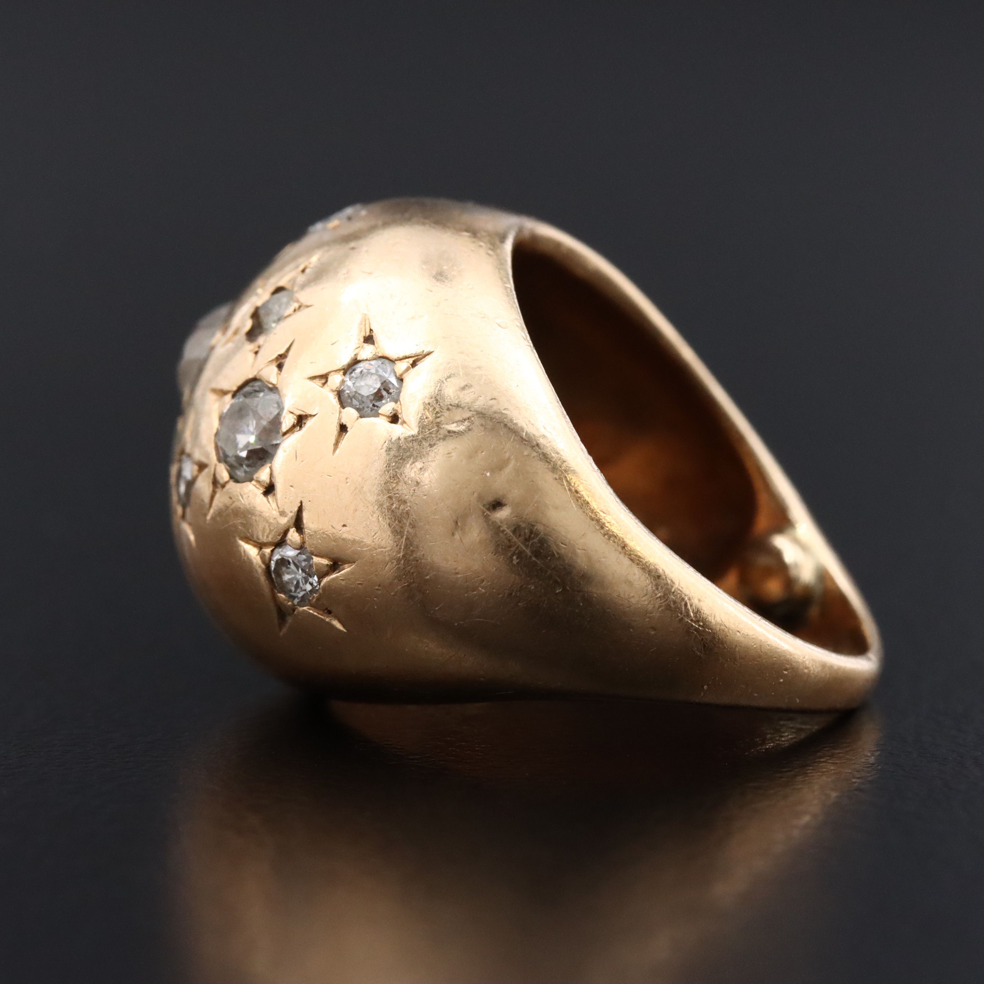 Vintage 14K 1.06 CTW Diamond Dome Ring