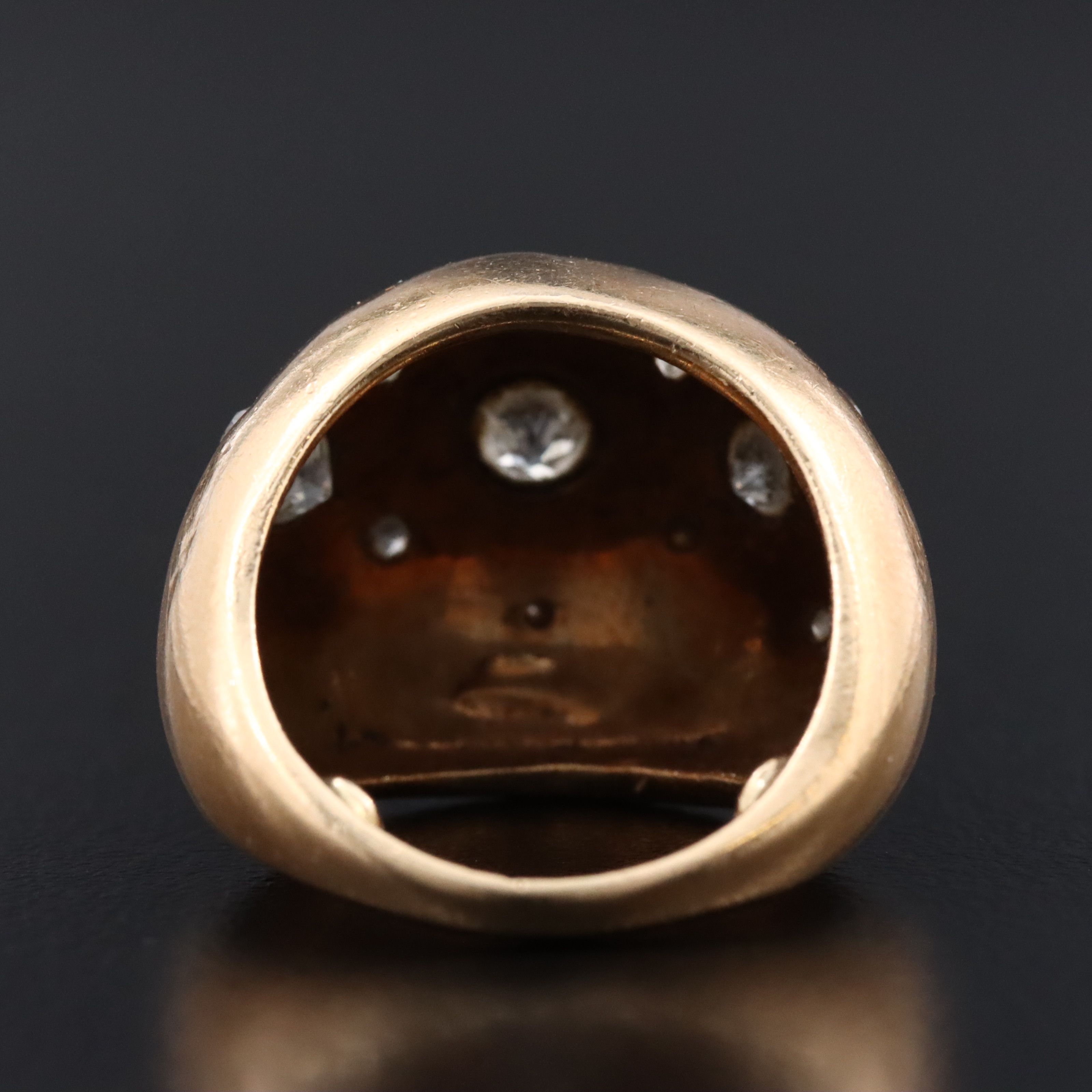 Vintage 14K 1.06 CTW Diamond Dome Ring