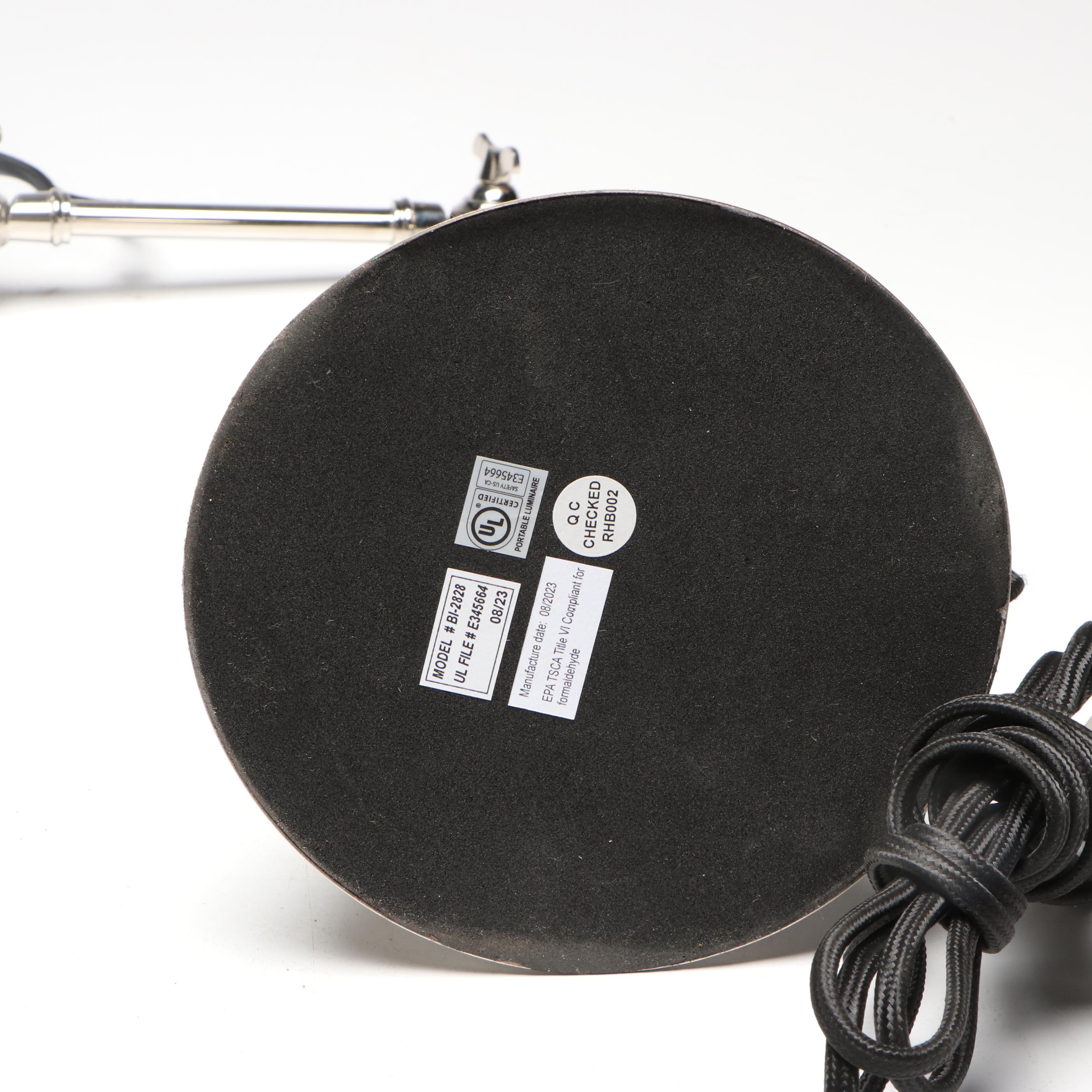 Industrial Style Chrome Finish Adjustable Desk Lamp