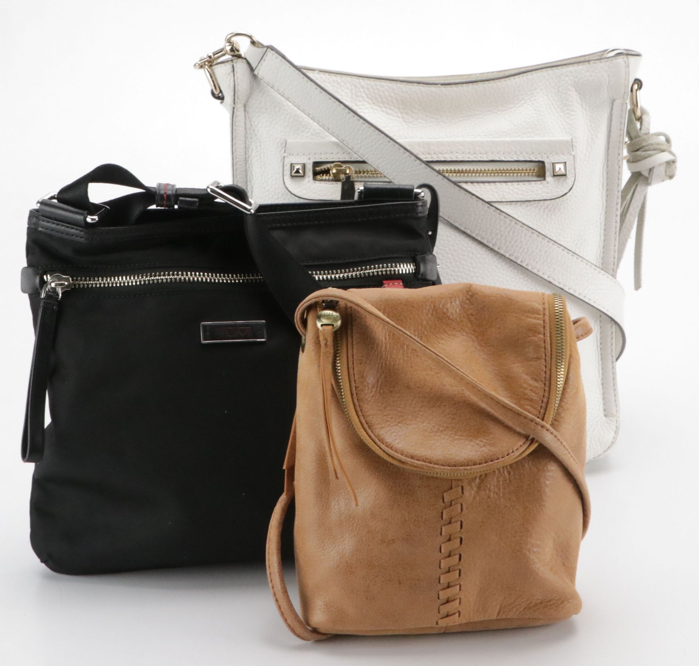 TUMI Black Nylon Messenger Bag, Rebecca Minkoff Leather Bag, Hobo Crossbody