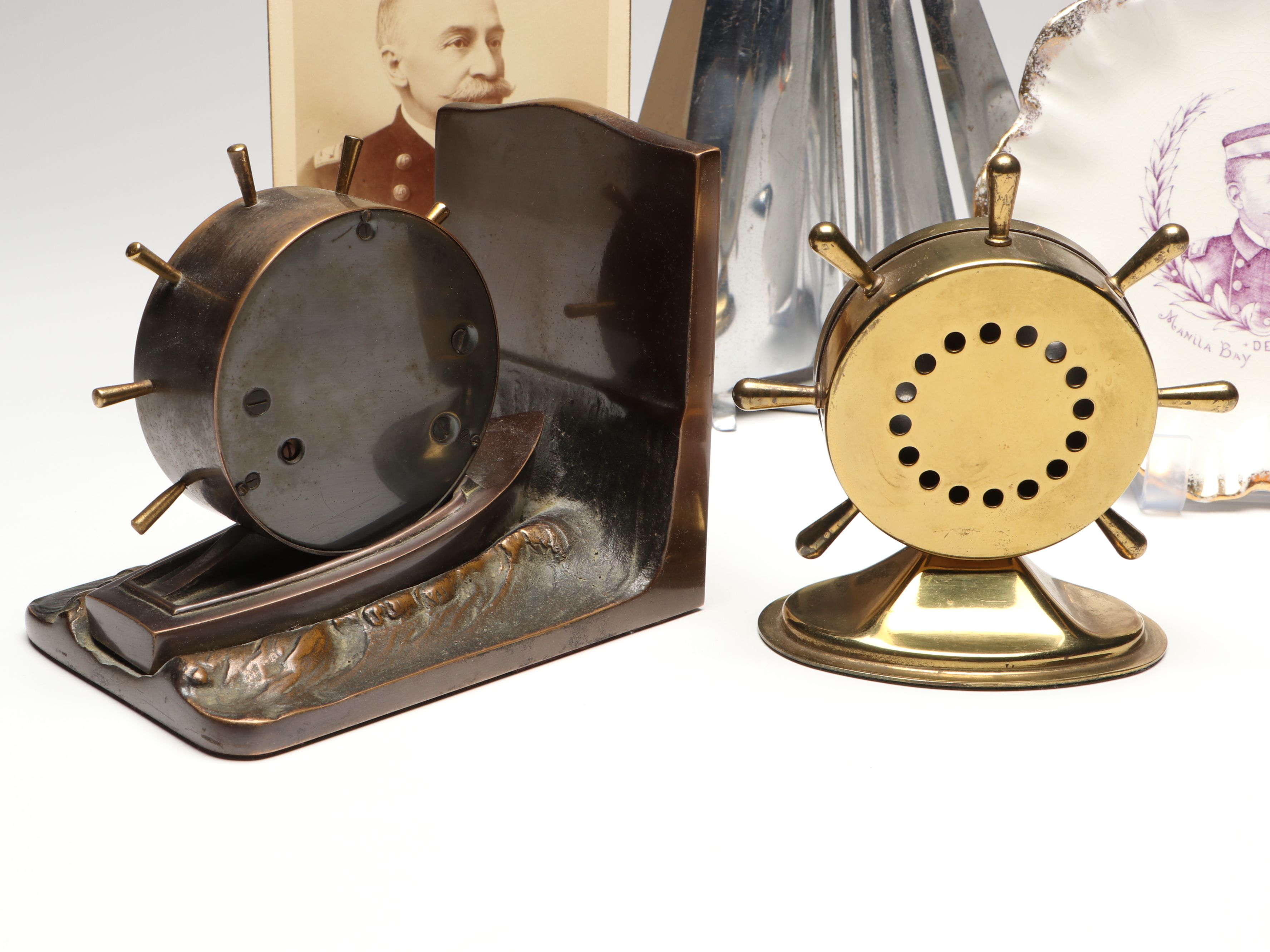 Admiral Dewey Manila Bay Commemorative Dish, Coin and Other Nautical Memorabilia