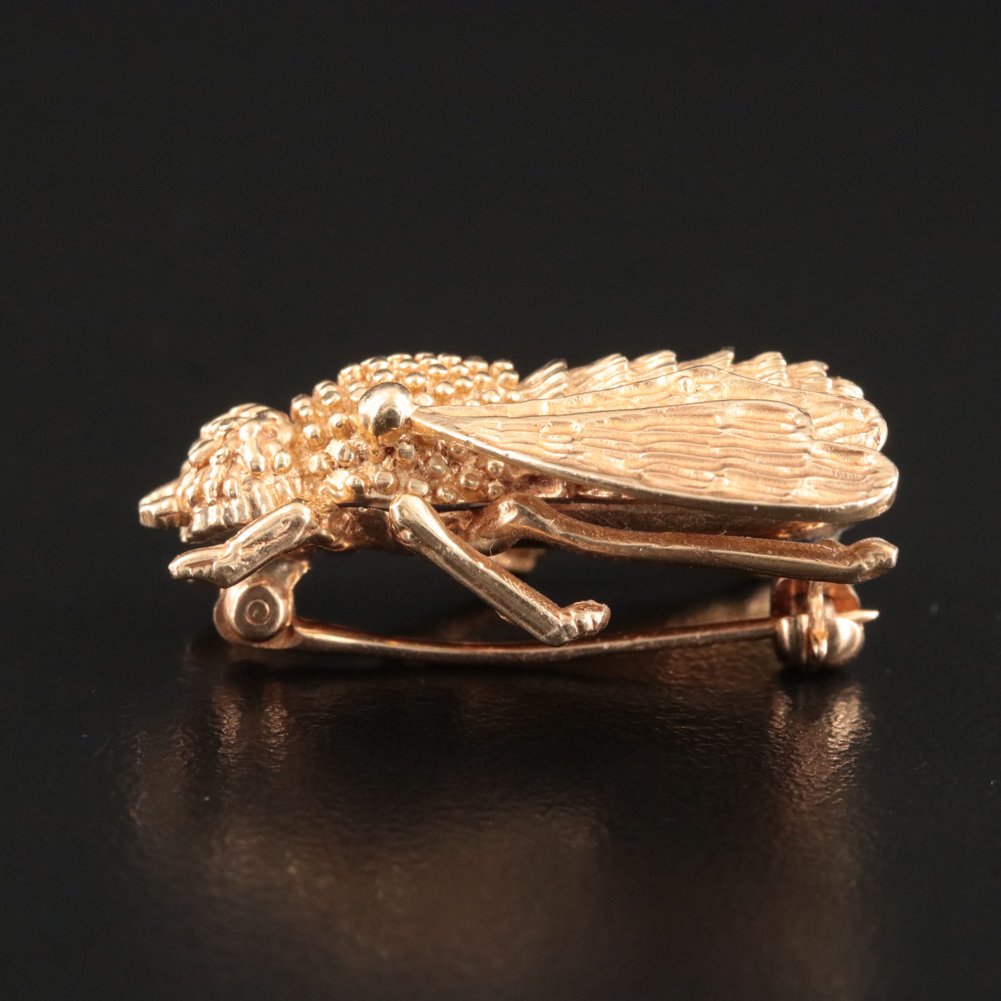 14K Bumblebee Brooch
