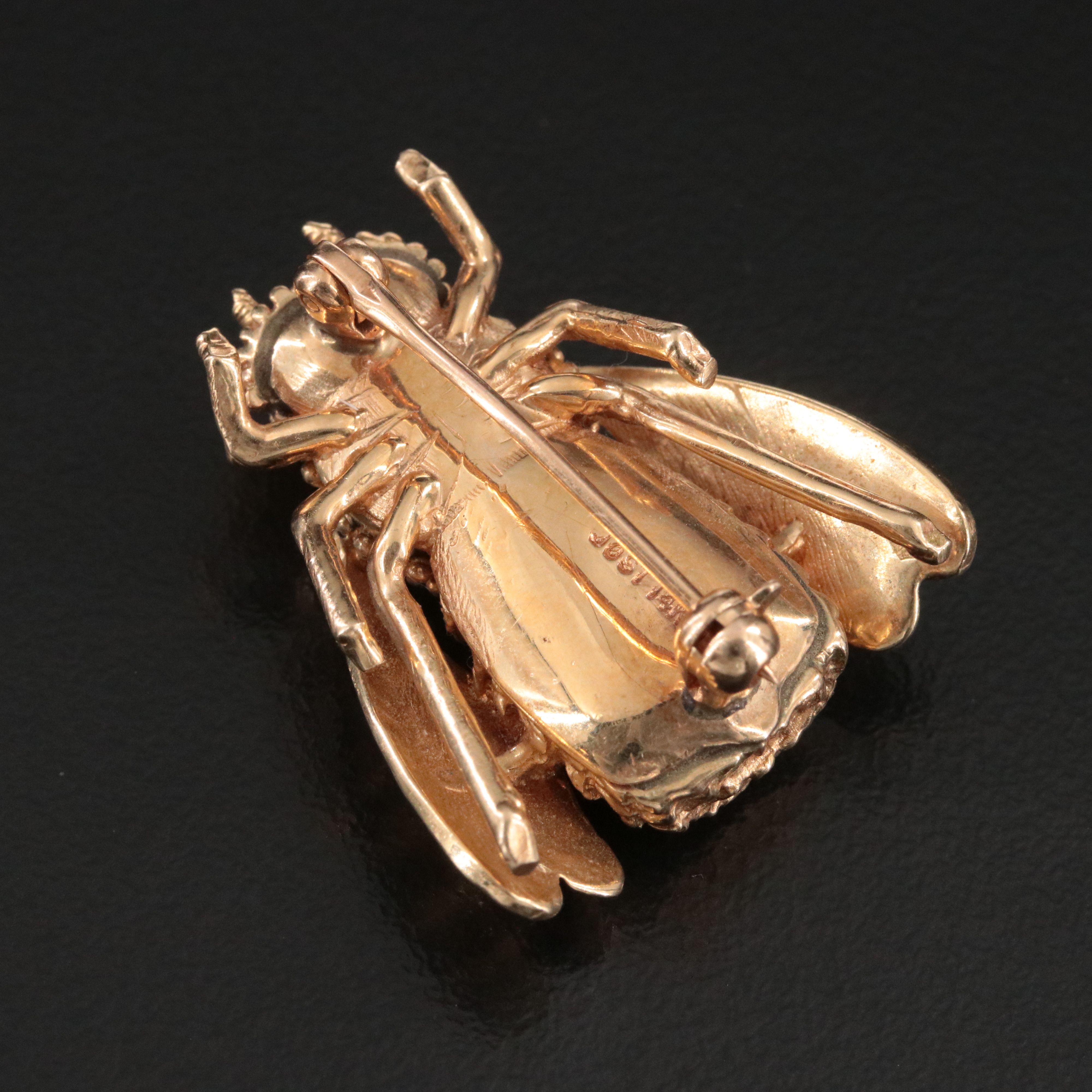 14K Bumblebee Brooch