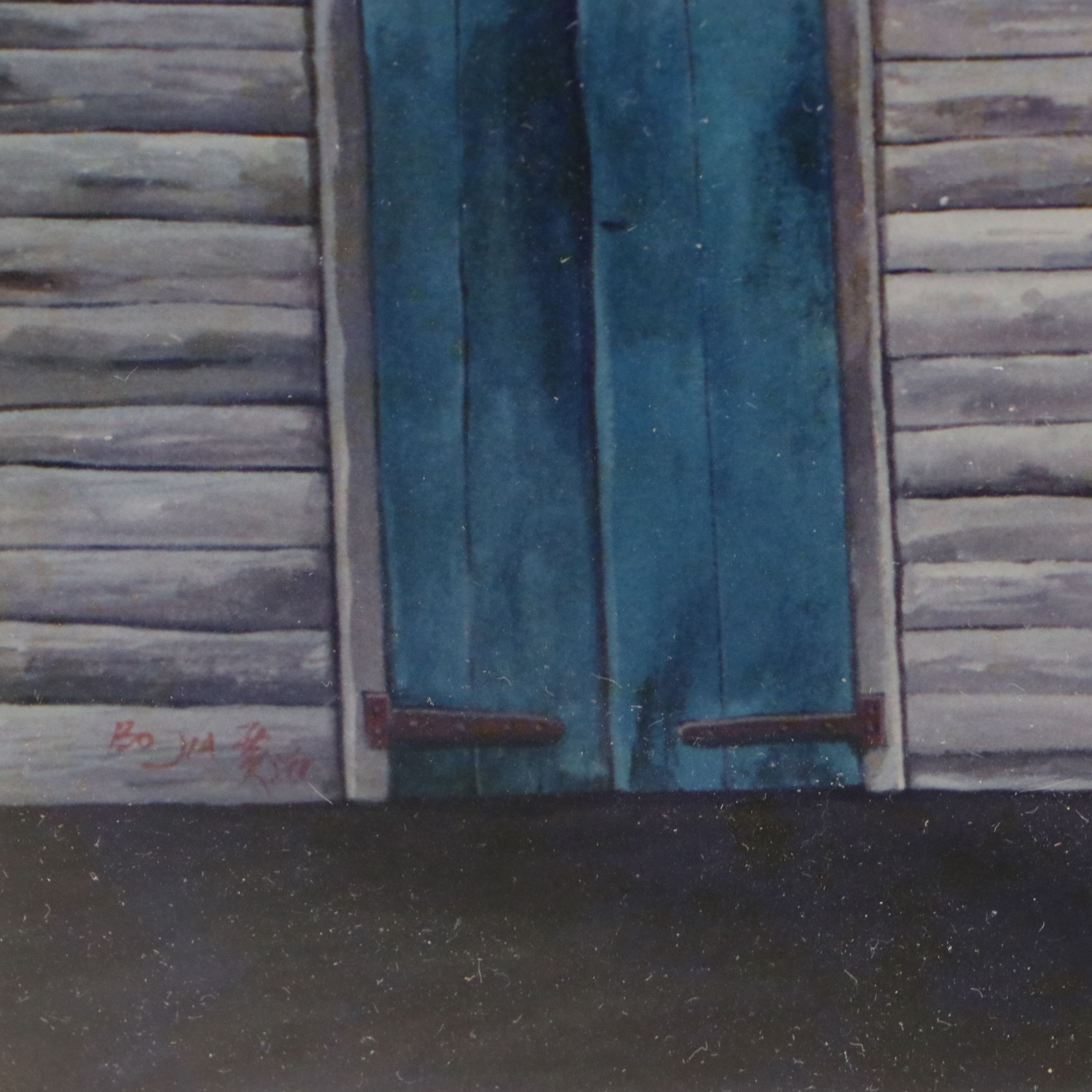 Bo Jia Giclée on Board of Two Doors