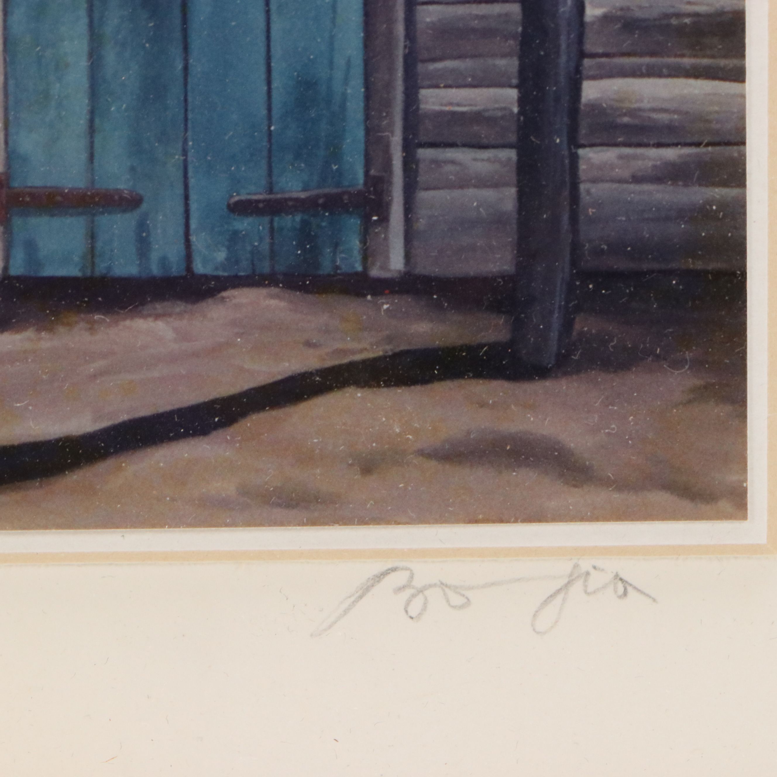 Bo Jia Giclée on Board of Two Doors