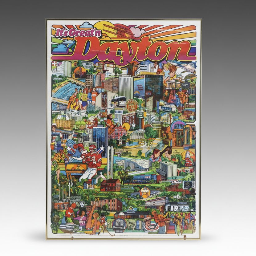 "It's Great'n Dayton" Framed Poster by Paul Melia, 1985