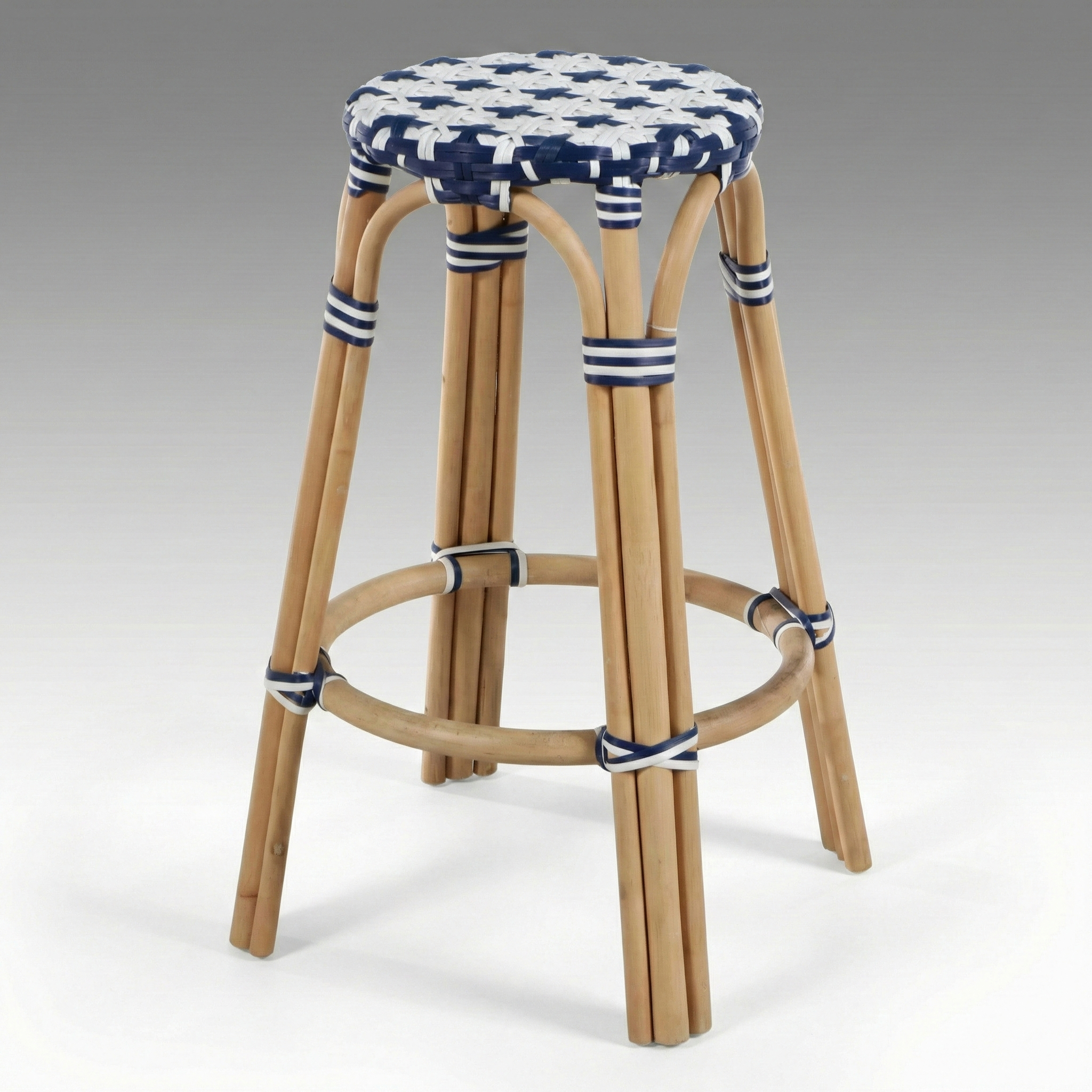 Contemporary Parisian Style Bistro Backless Counter Stool