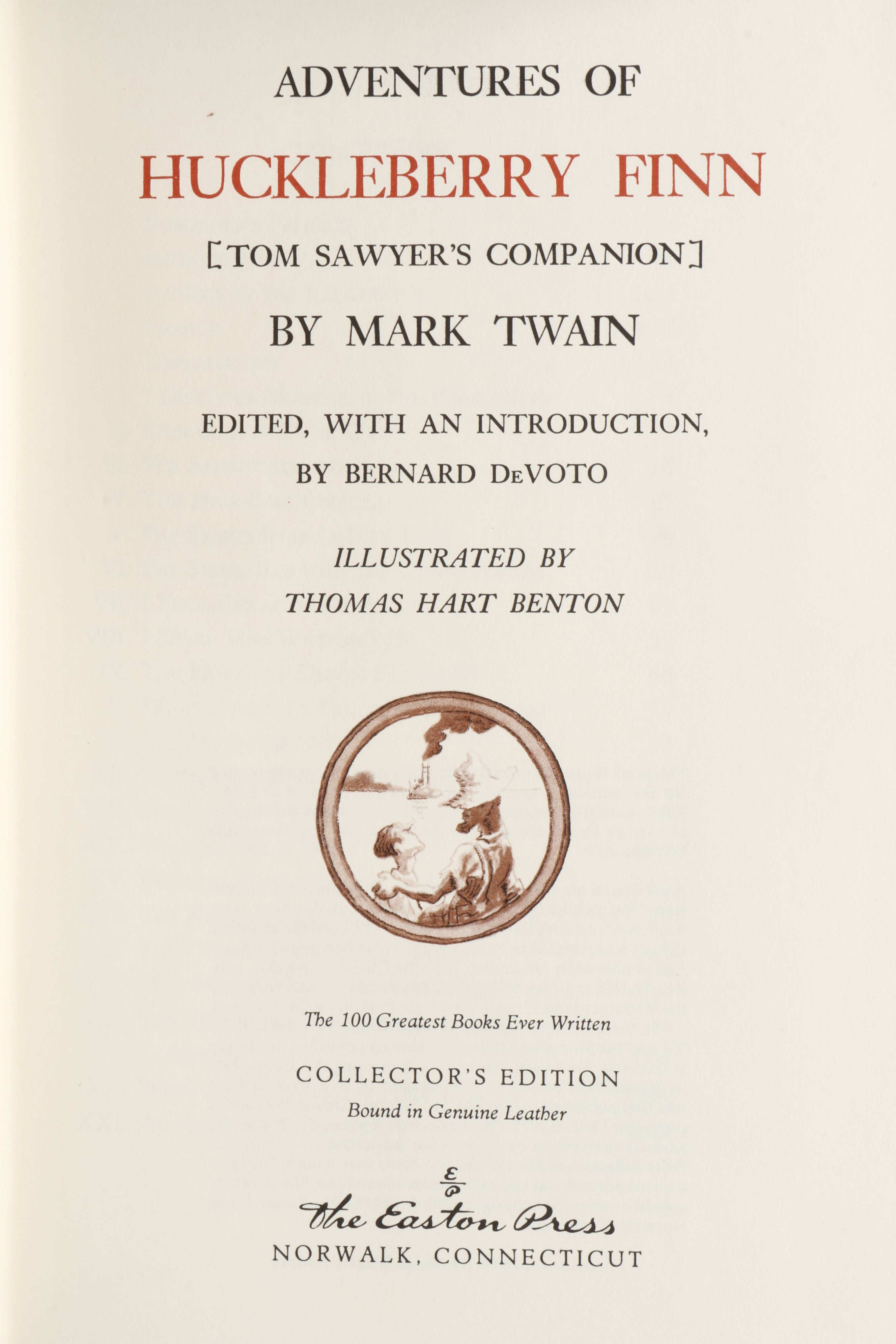 Easton Press "Adventures of Huckleberry Finn" by Mark Twain, 1994