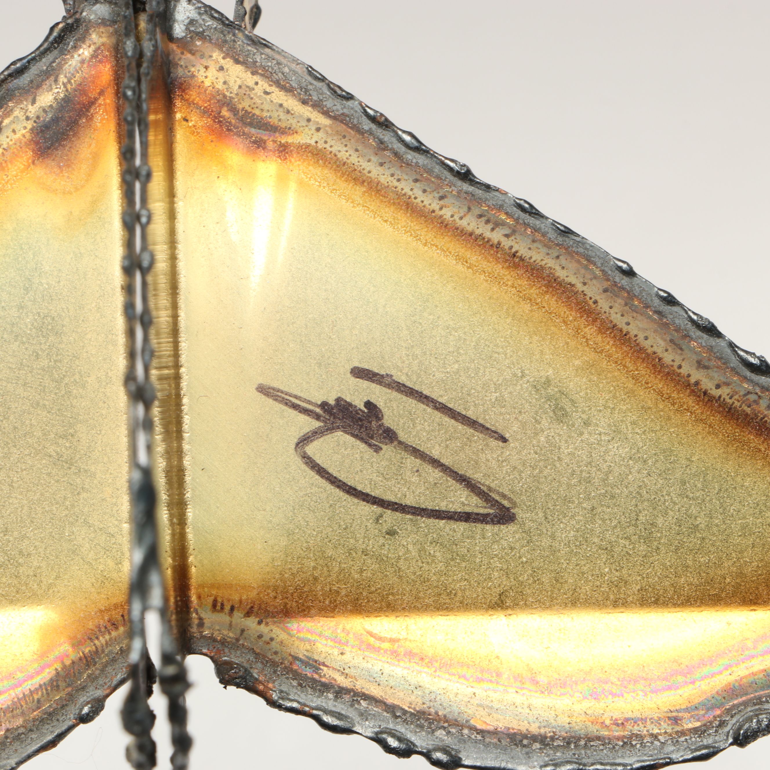 Handcrafted Metal Biplane Sculpture with Toy Cannons