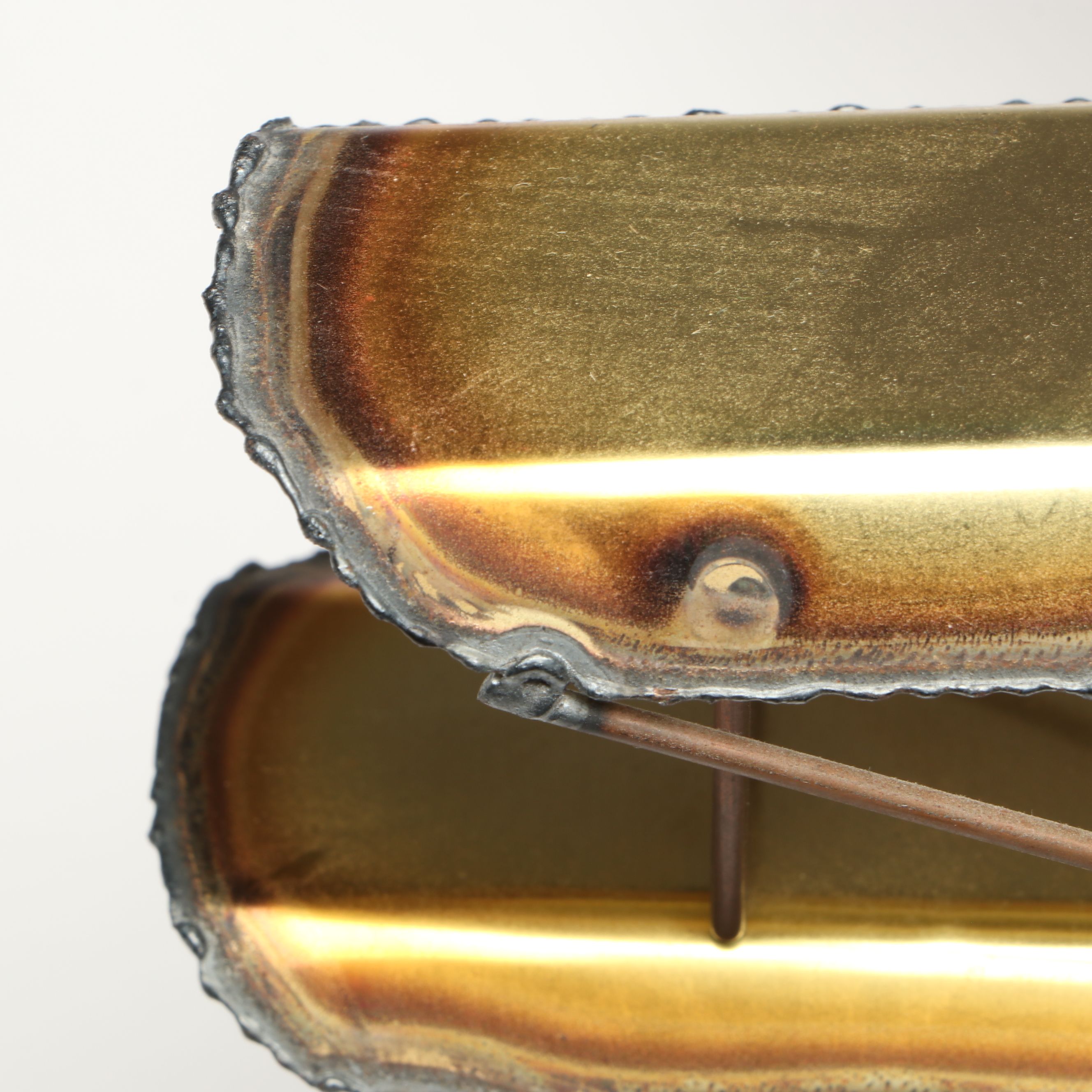 Handcrafted Metal Biplane Sculpture with Toy Cannons