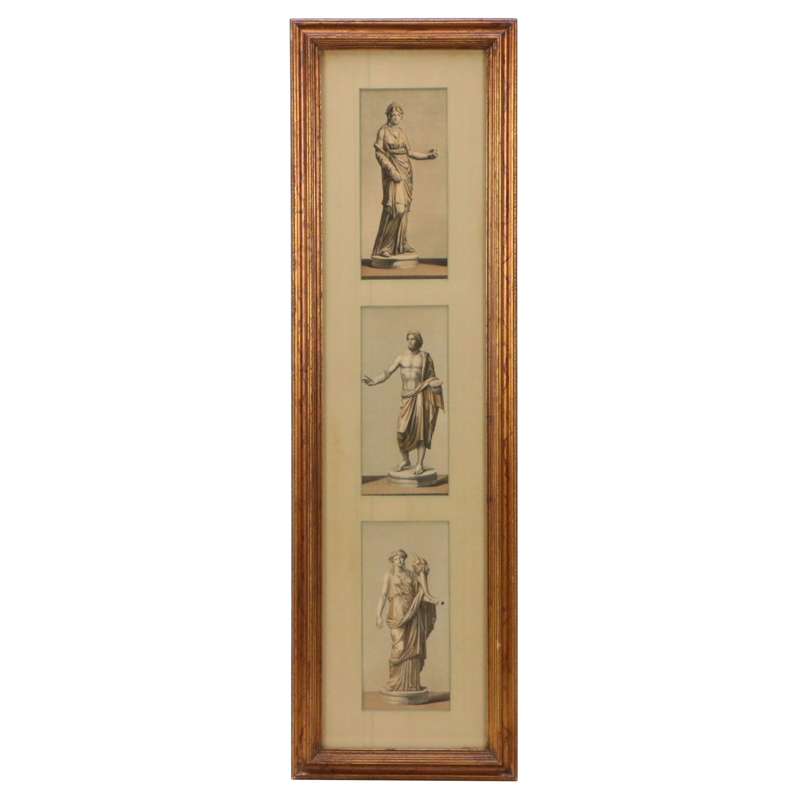 Hand-Colored Lithographs of Greek and Roman Gods and Goddesses